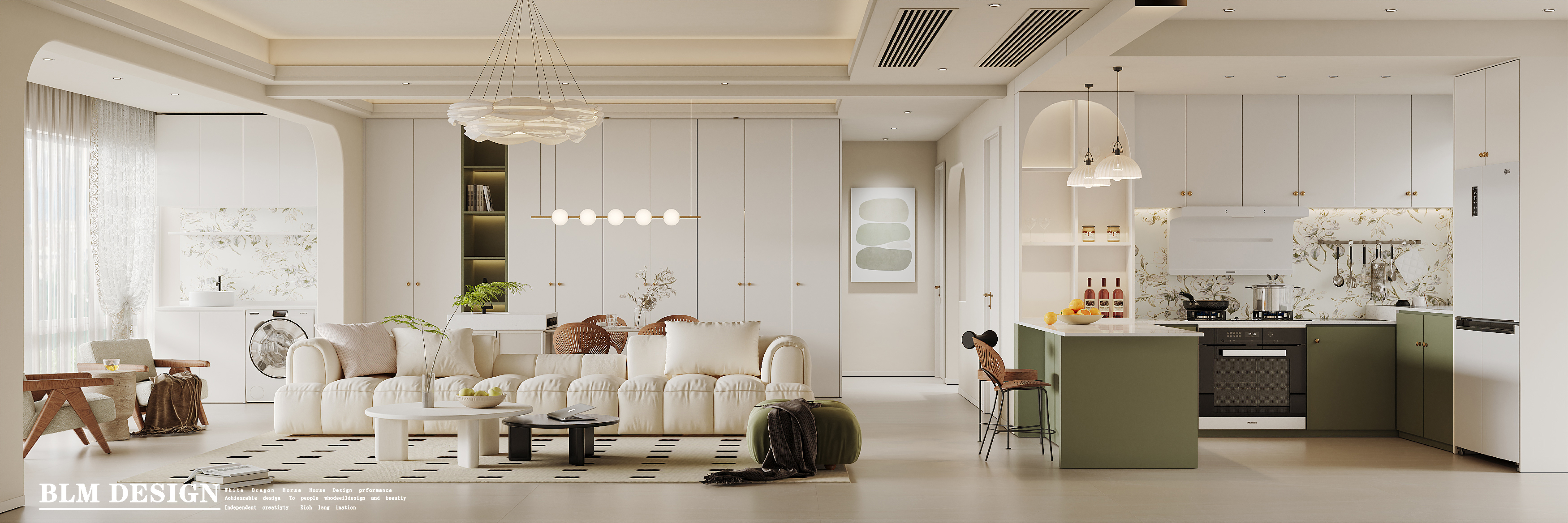 奶油风家装案例[ID: 115164336]_建e效果图