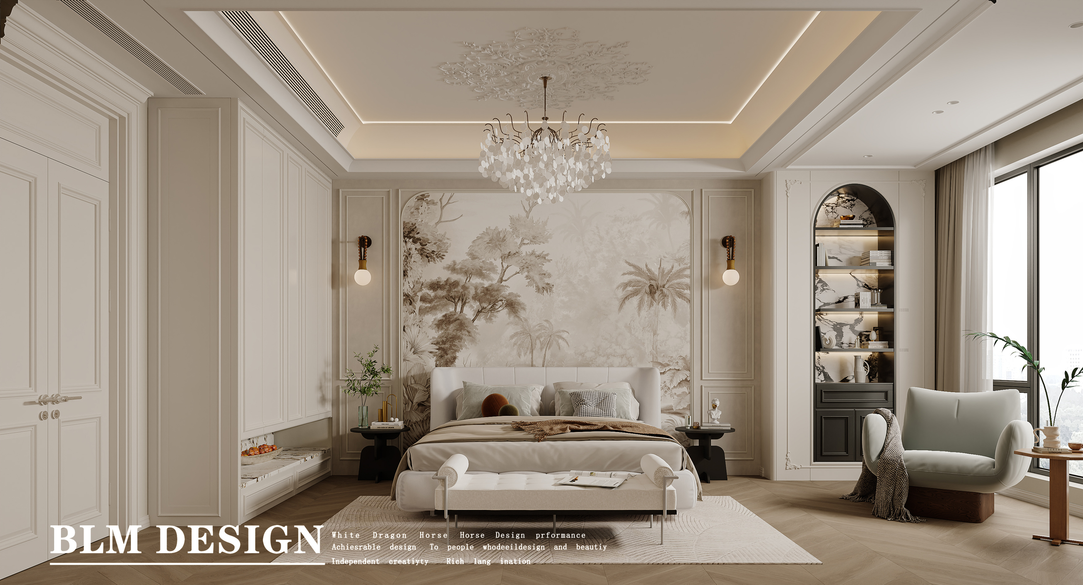 法式轻奢别墅案例——白龙马效果图[ID: 115164355]_建e效果图