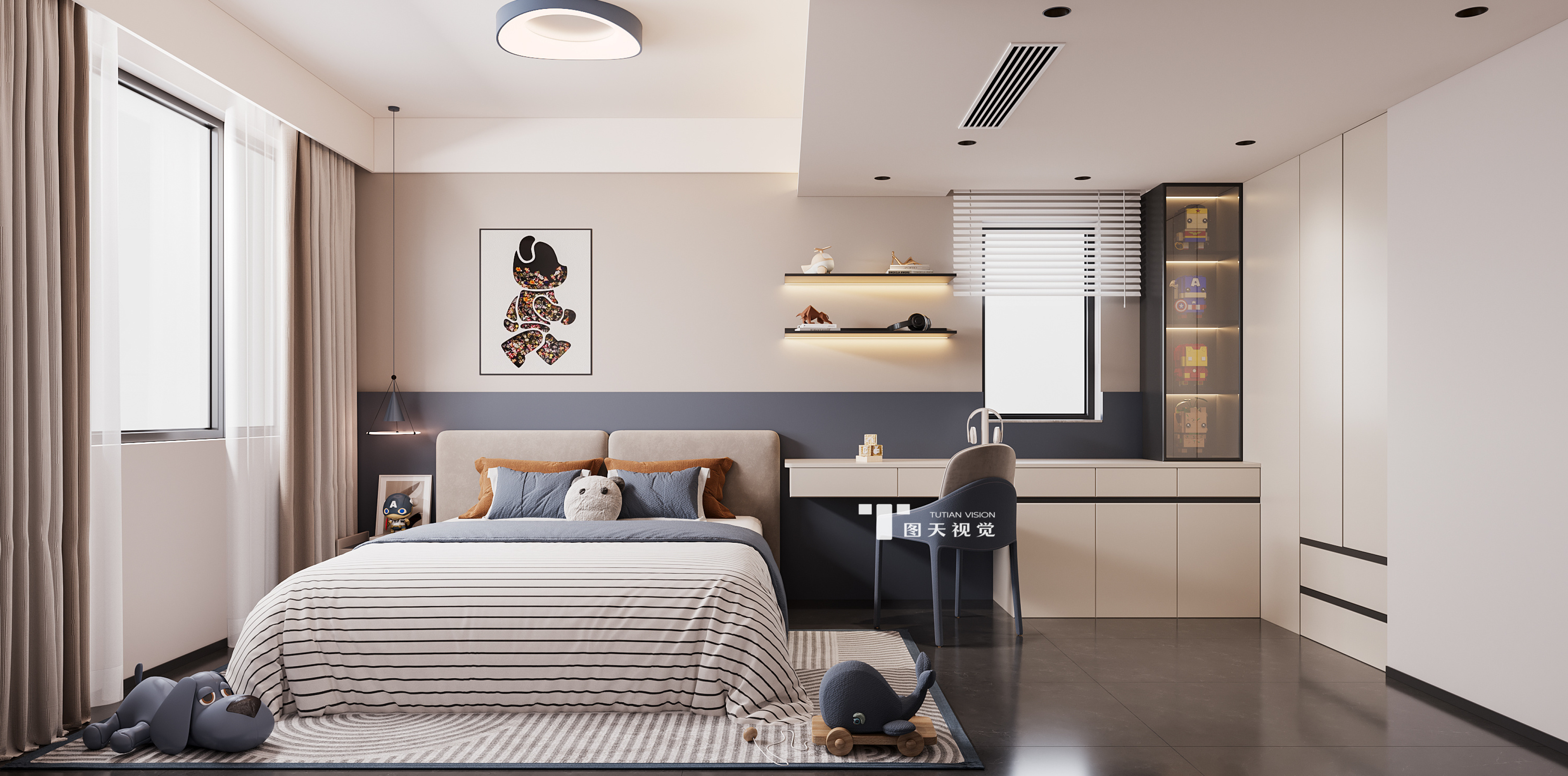 意式大平层效果图[ID: 115164327]_建e效果图
