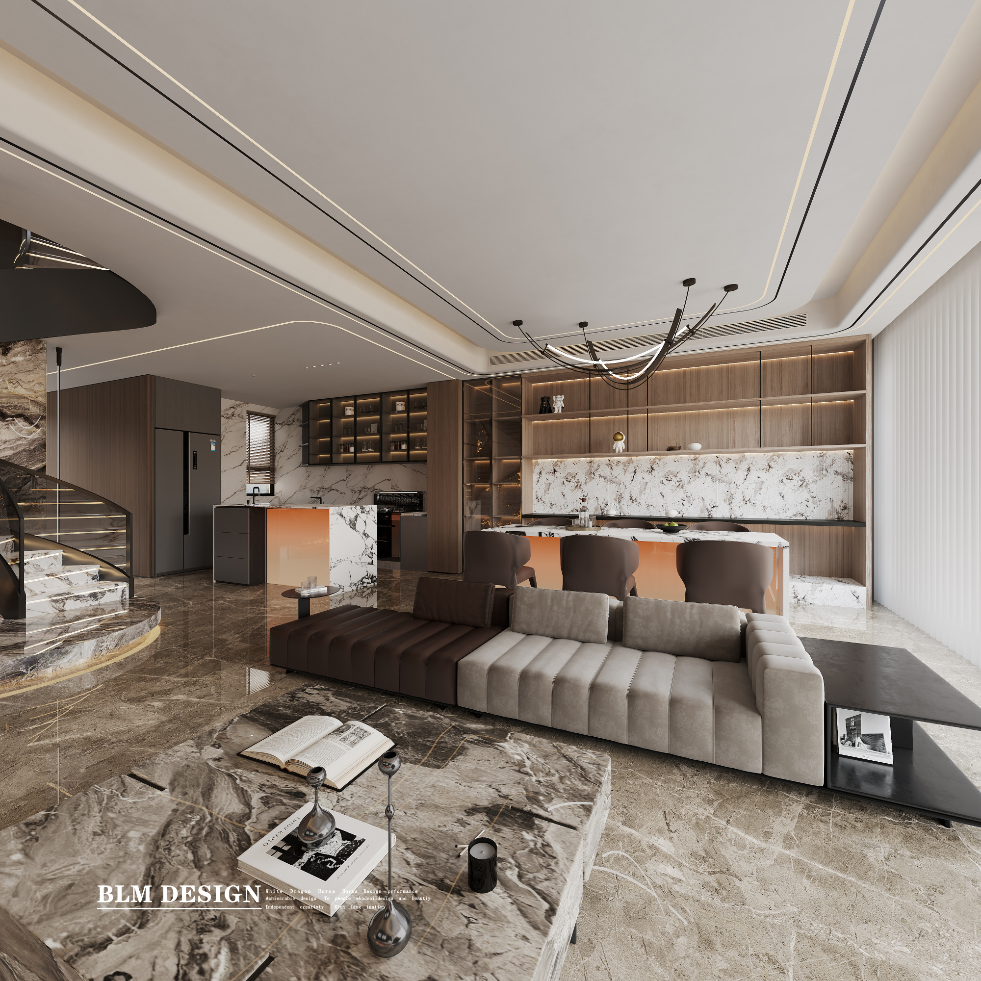 意式轻奢别墅案例[ID: 115098810]_建e效果图