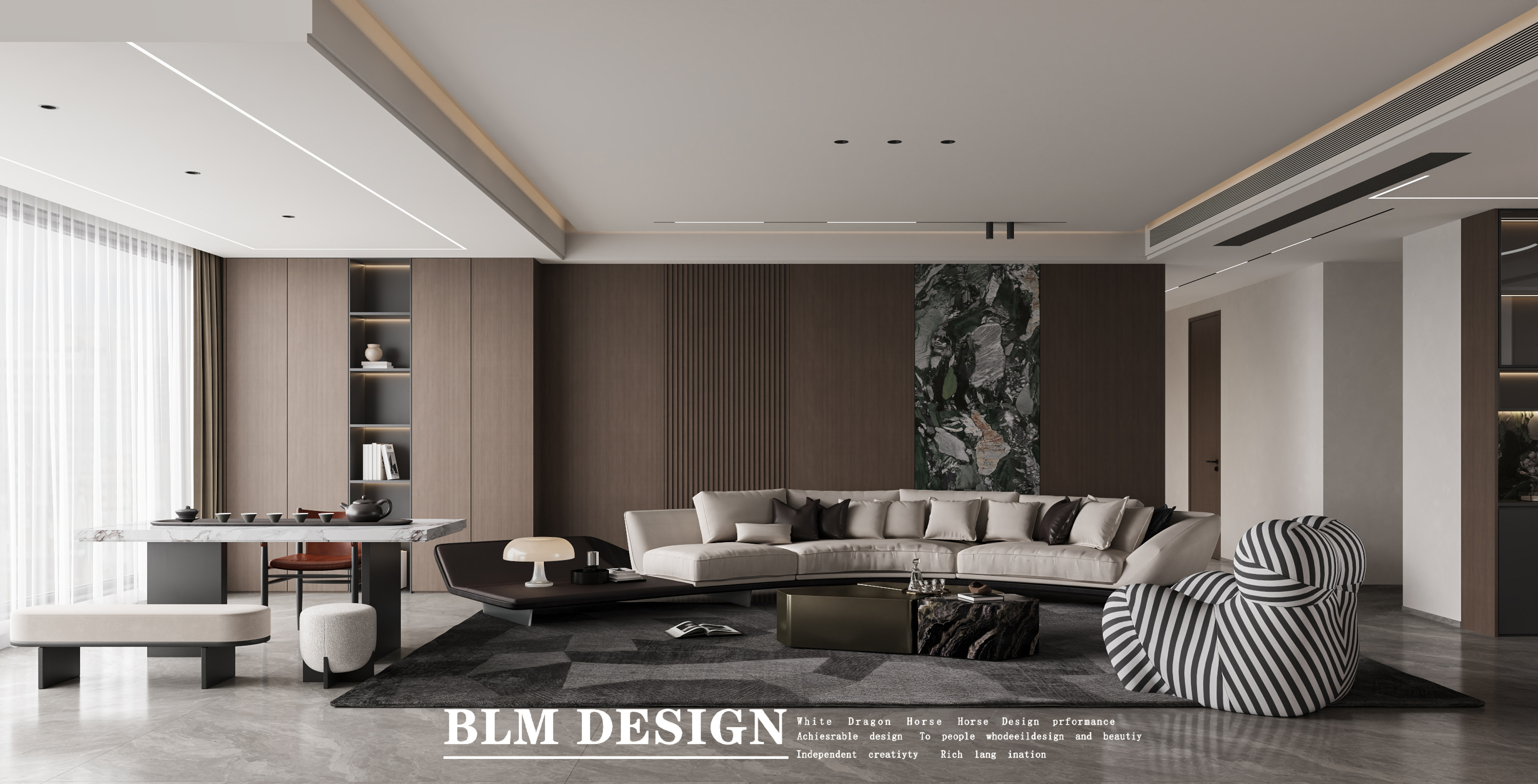 意式轻奢-白龙马效果图[ID: 115098673]_建e效果图