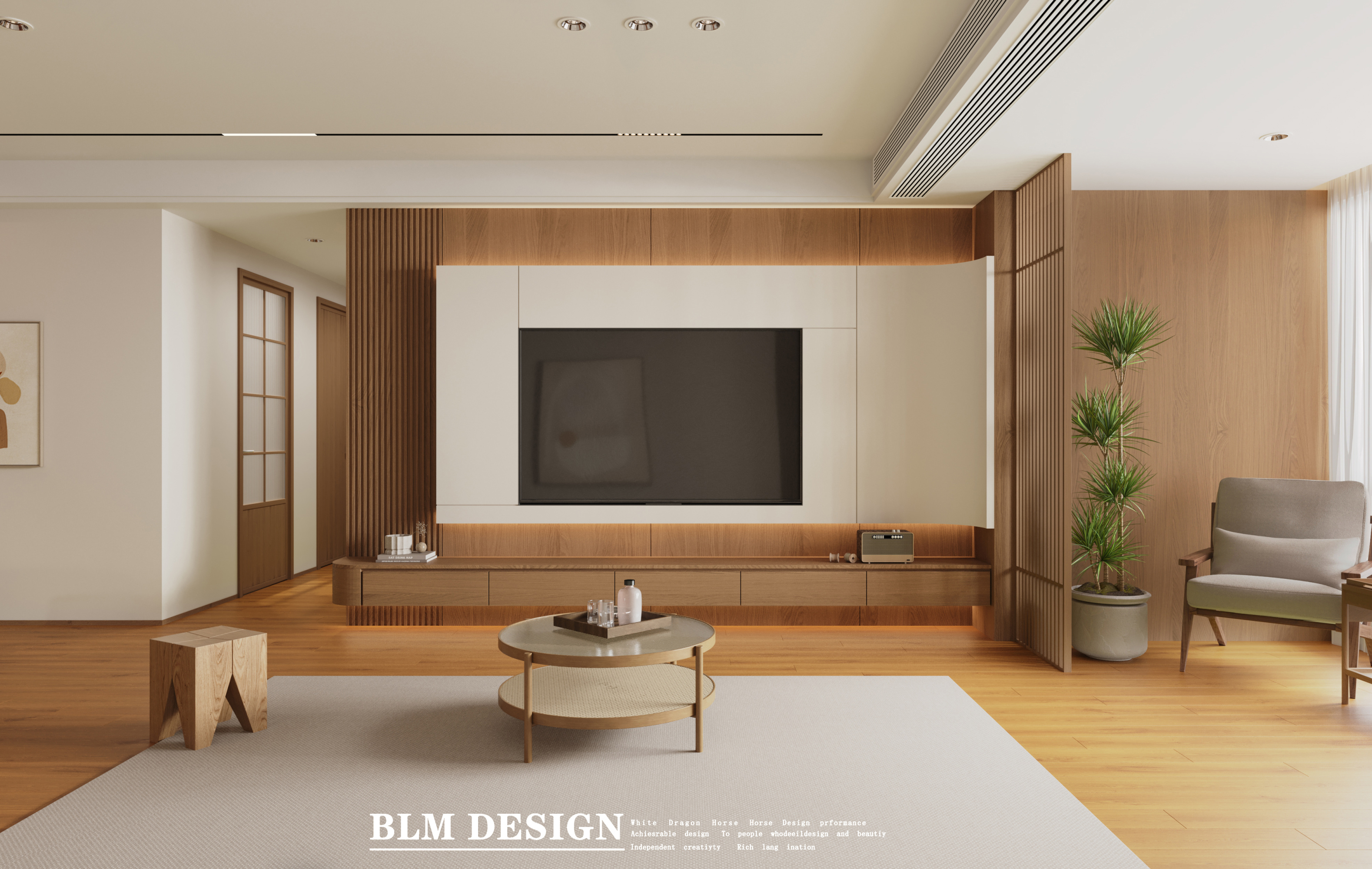 原木风家装设计案例[ID: 115098848]_建e效果图
