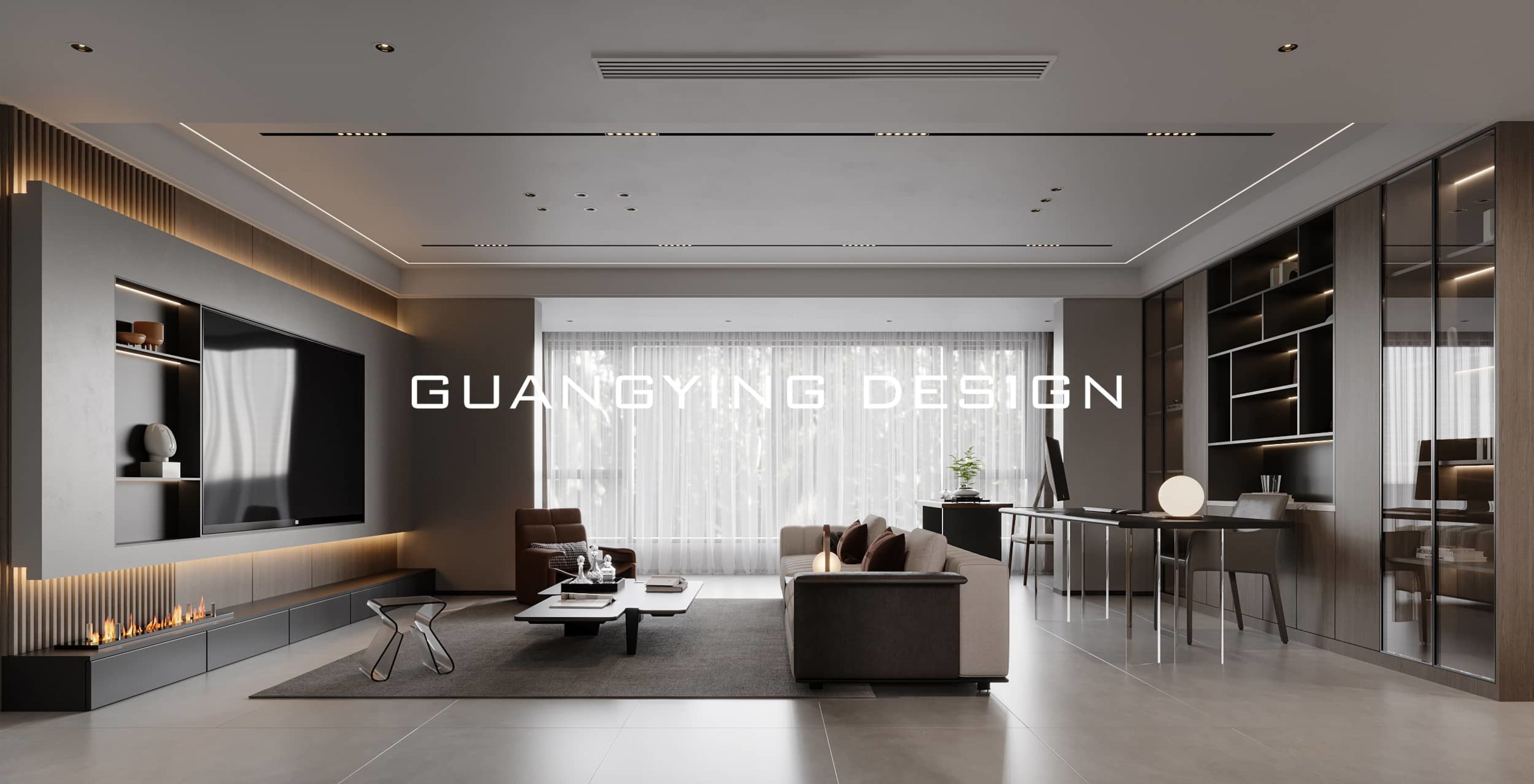 大平层客厅效果图[ID: 115098695]_建e效果图