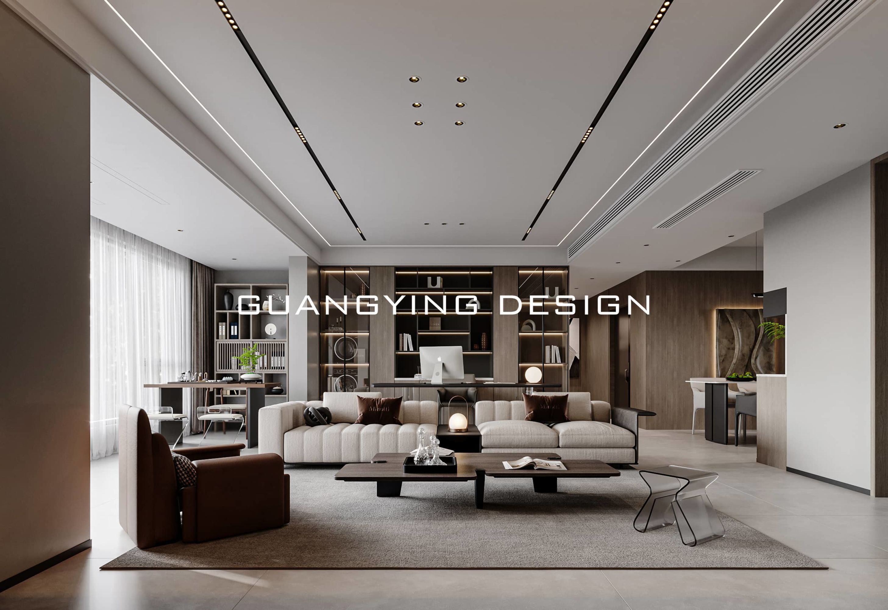 大平层客厅效果图[ID: 115098695]_建e效果图