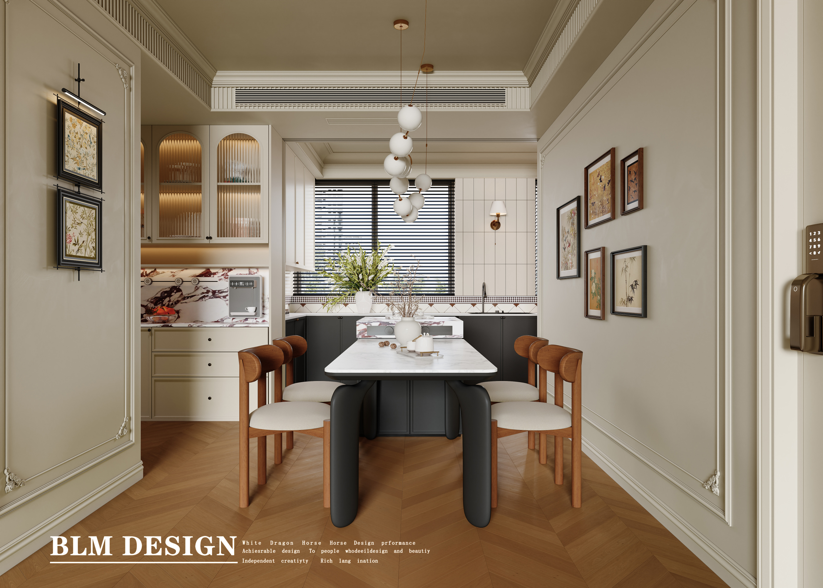 法式家装设计案例[ID: 115295246]_建e效果图