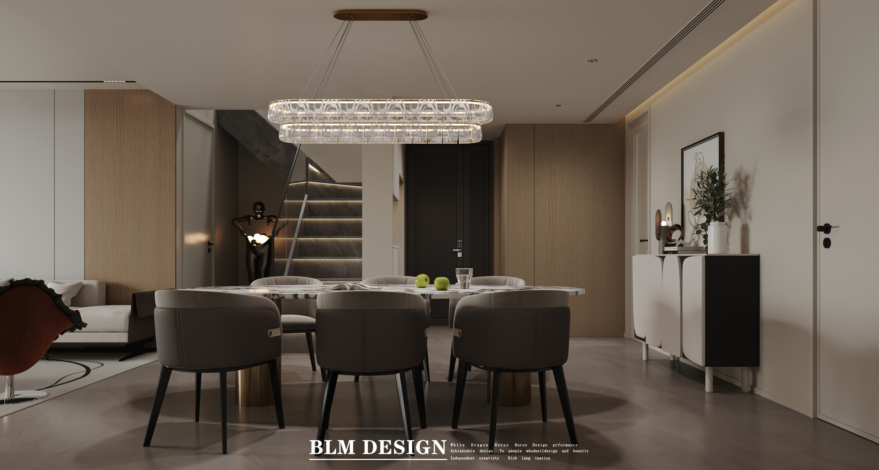 现代别墅家装案例[ID: 115295378]_建e效果图