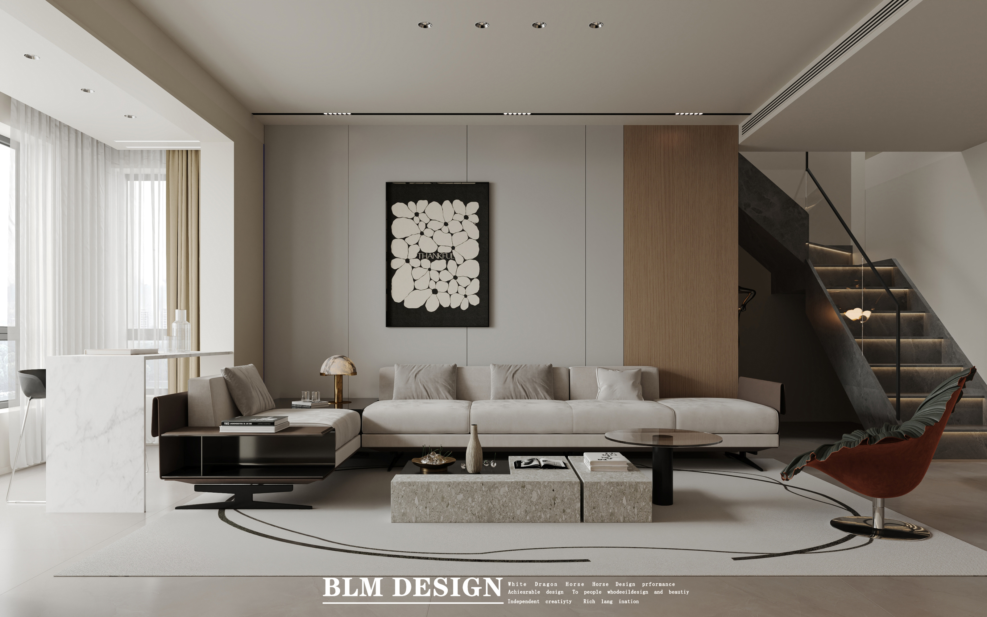 现代别墅家装案例[ID: 115295378]_建e效果图
