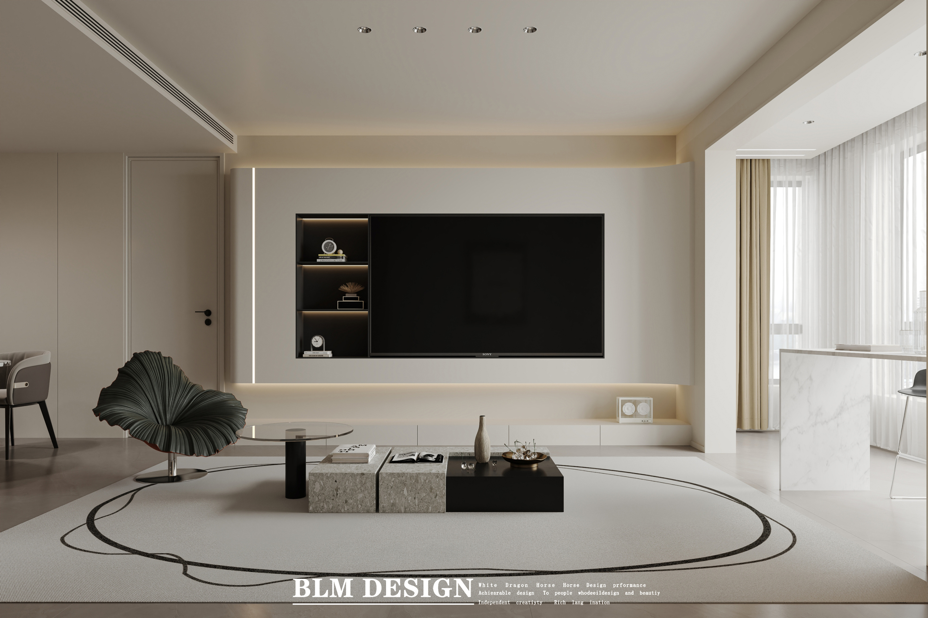 现代别墅家装设计案例[ID: 115295474]_建e效果图