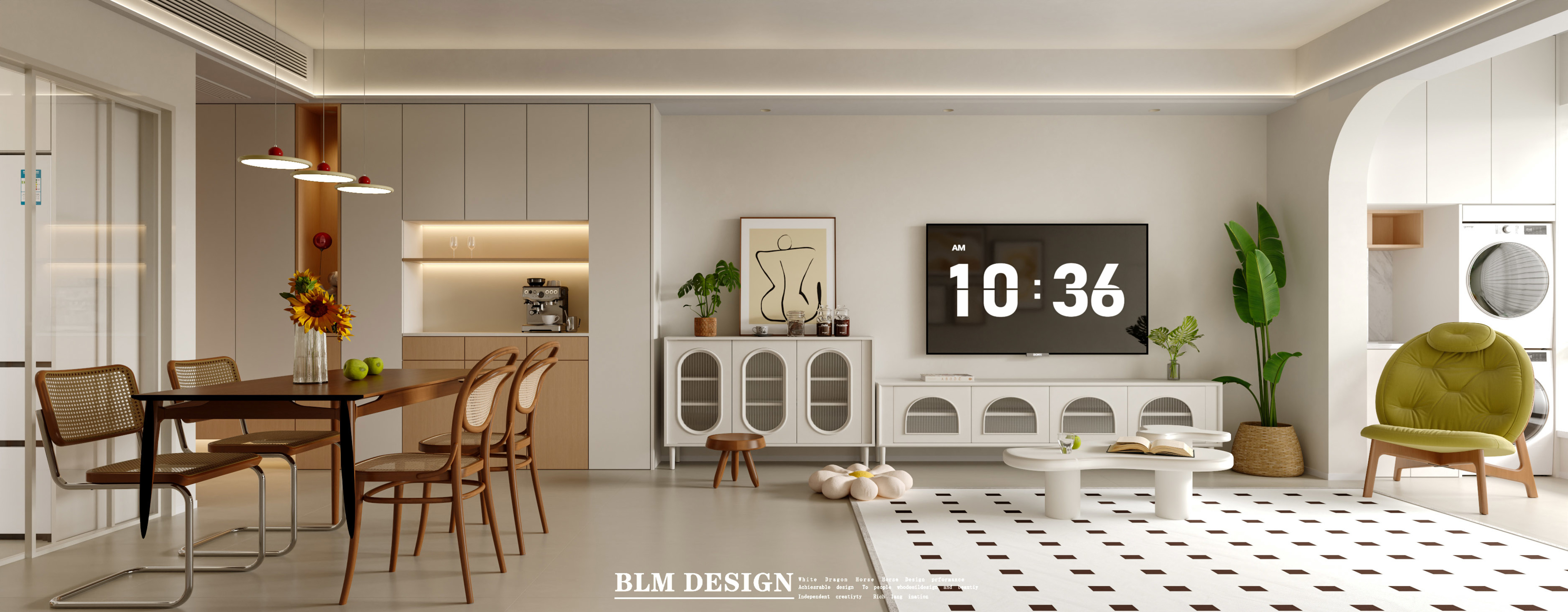 现代奶油[ID: 115229720]_建e效果图