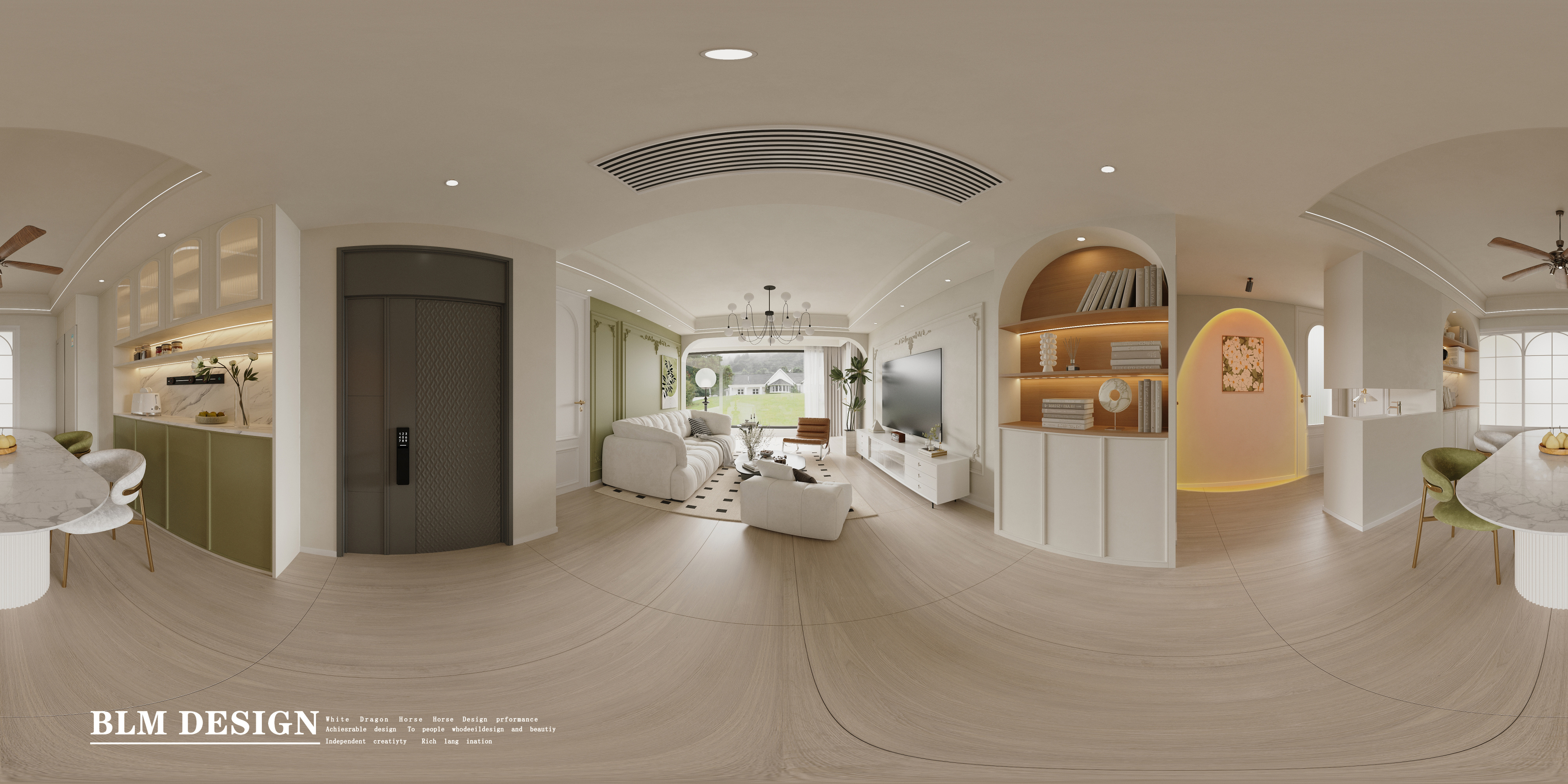 法式奶油家装案例[ID: 115229704]_建e效果图