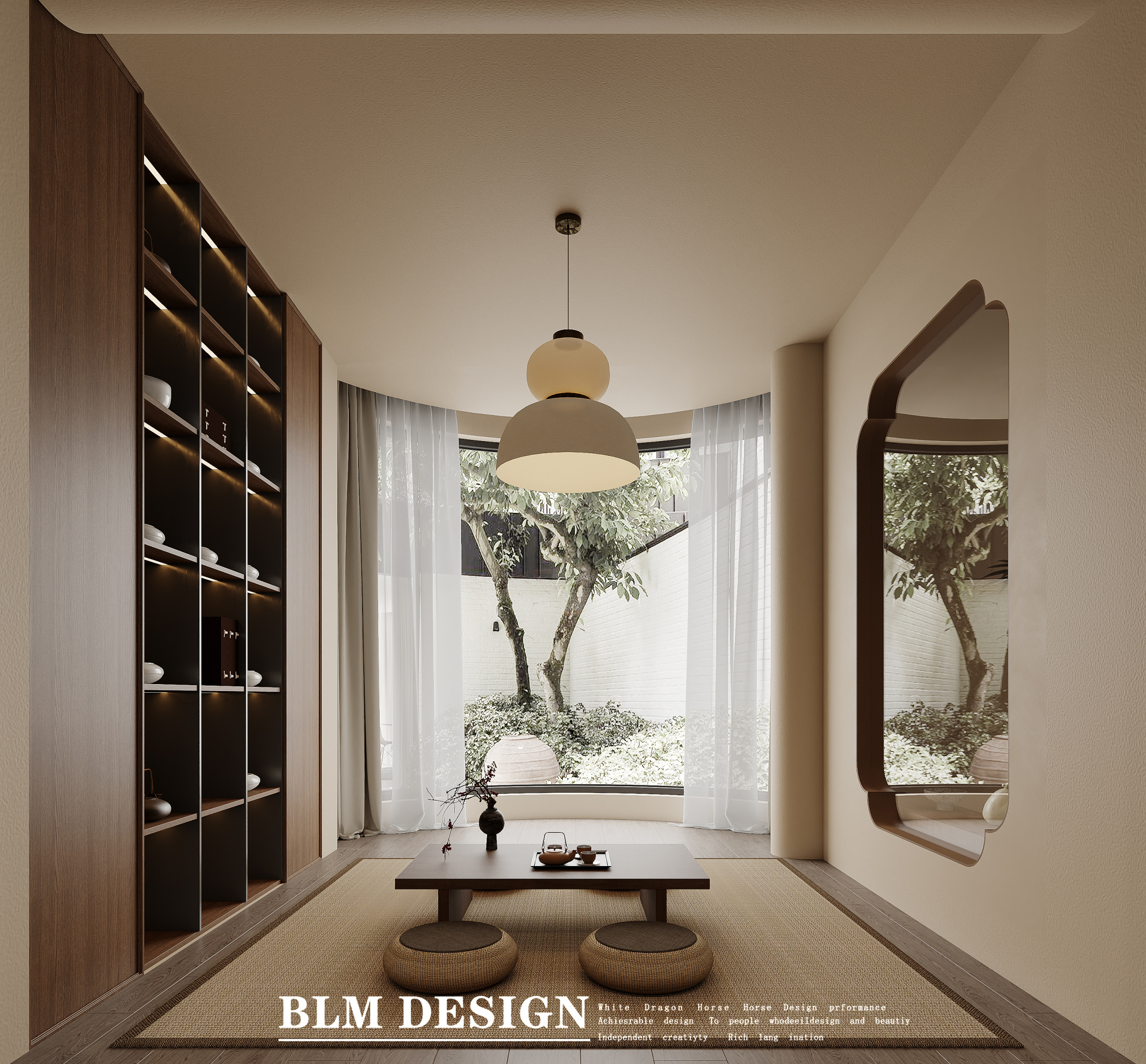 新中式家装设计案例[ID: 115229756]_建e效果图