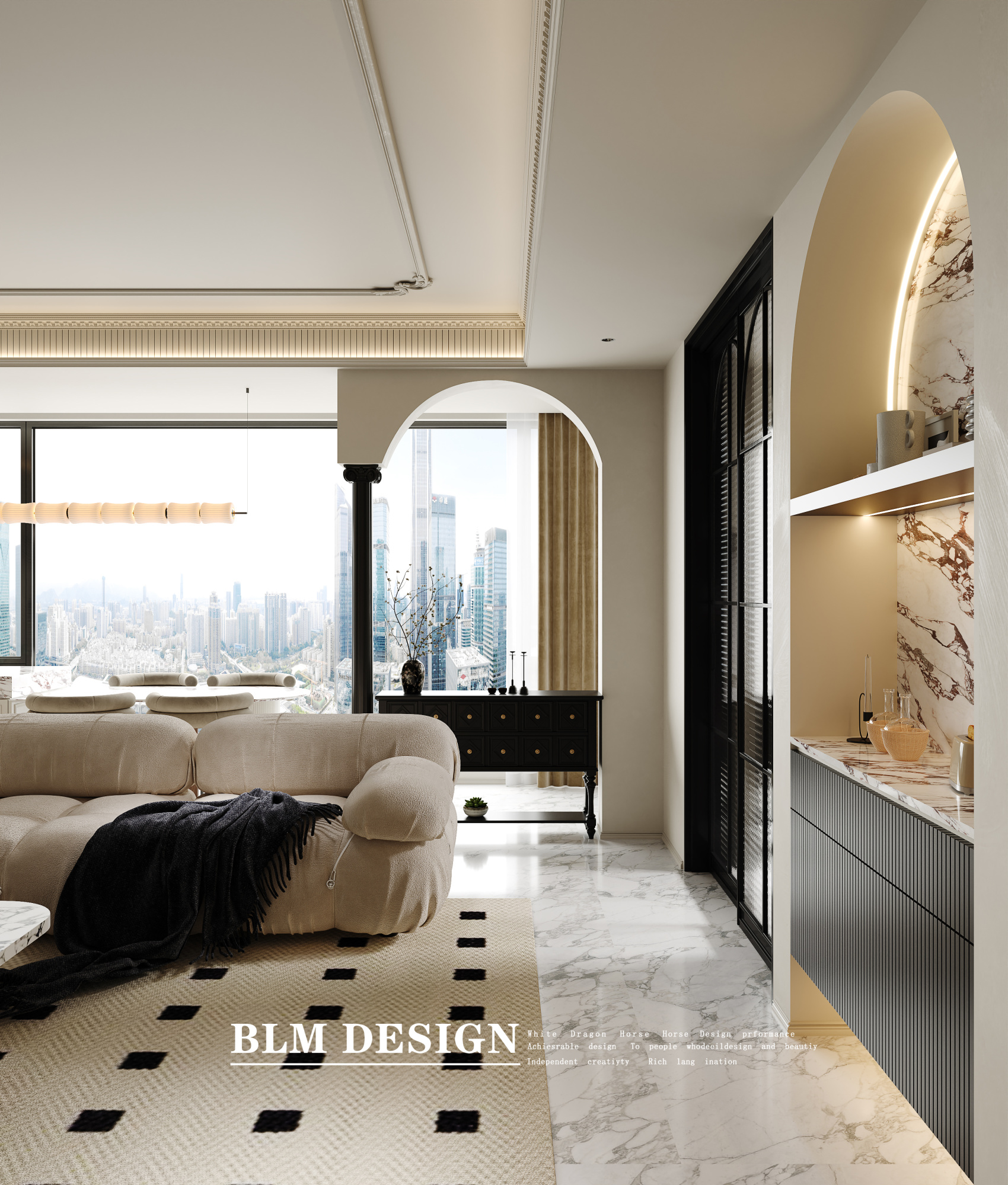 白龙马效果图-法式轻奢[ID: 115229924]_建e效果图