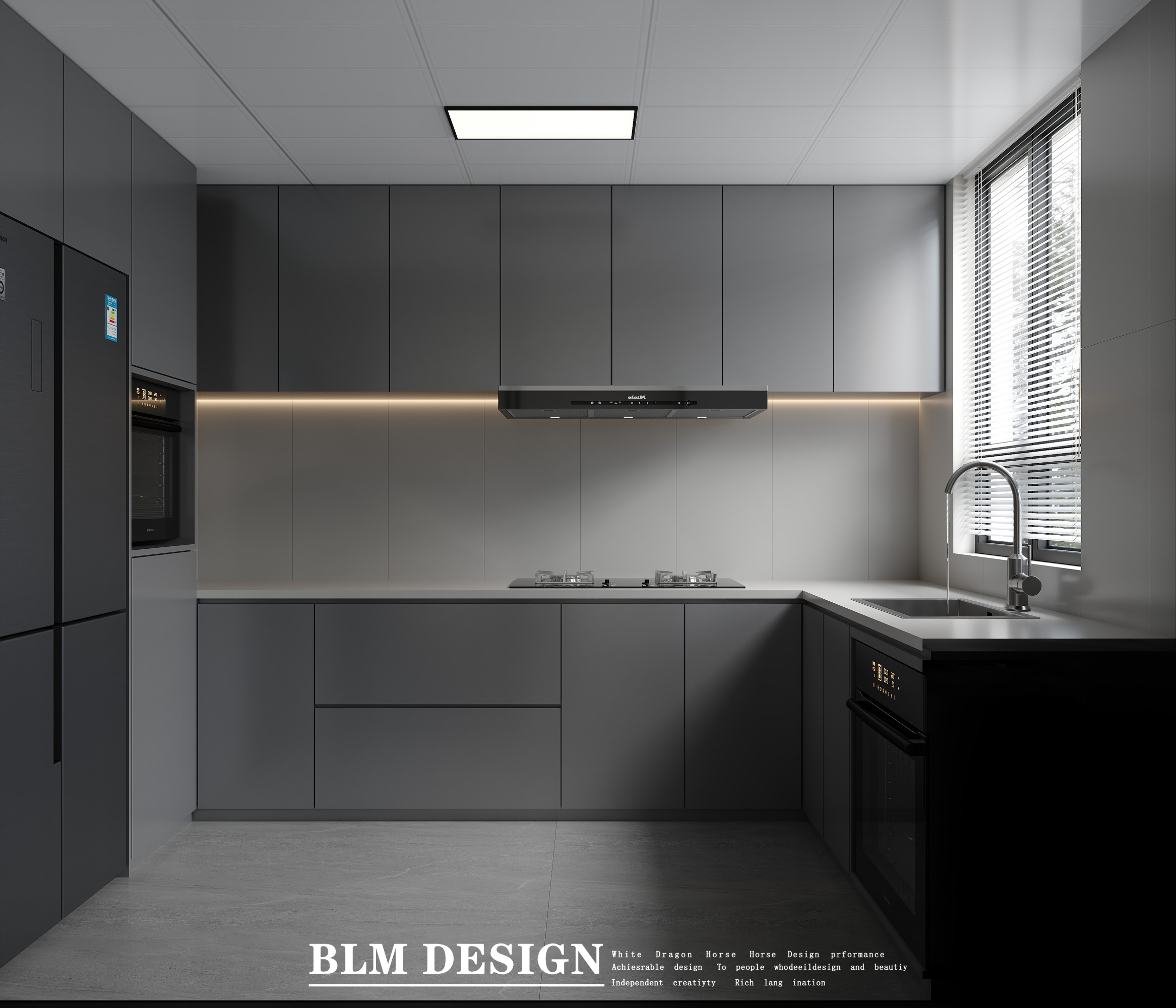 黑白灰家装案例[ID: 114902189]_建e效果图