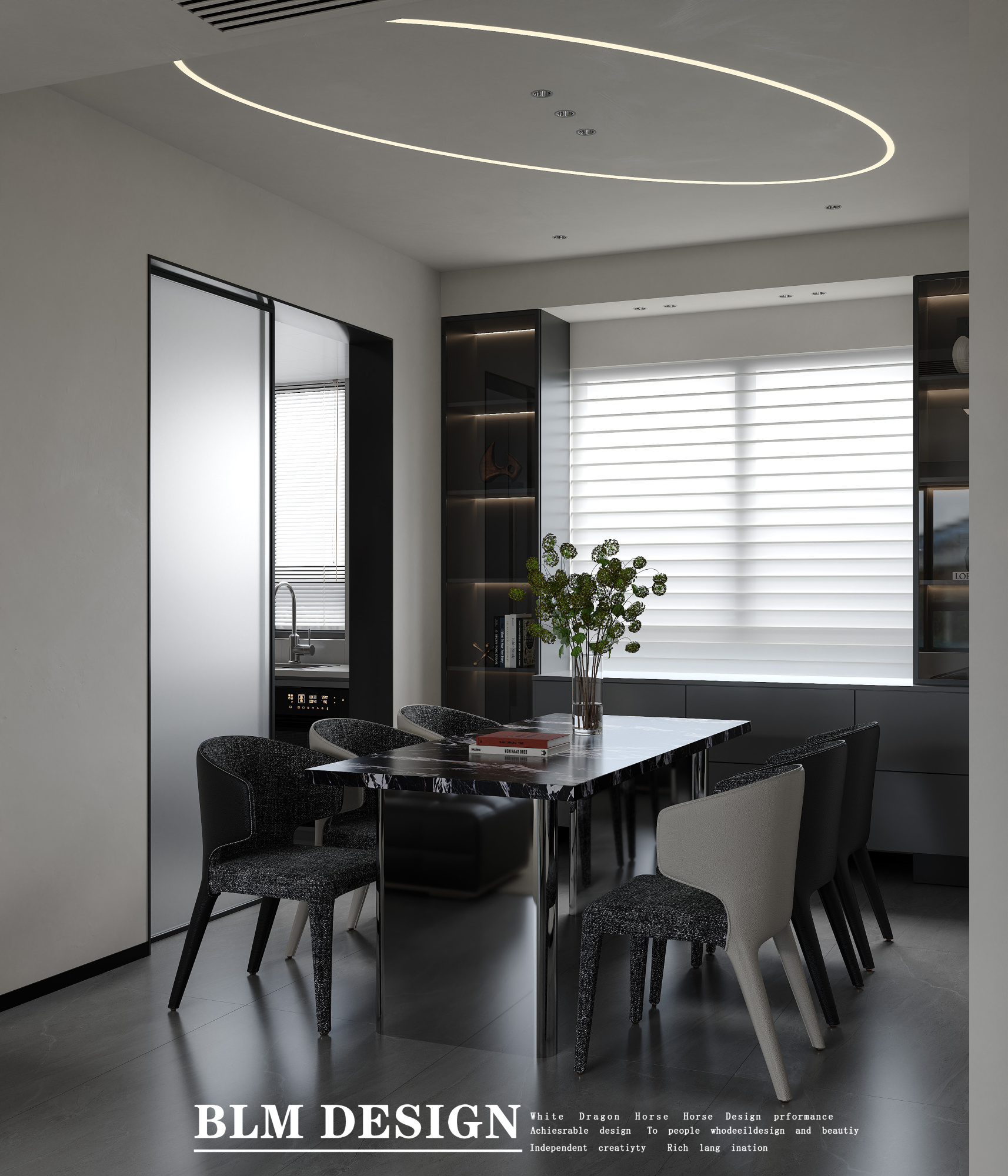 黑白灰家装案例[ID: 114902189]_建e效果图