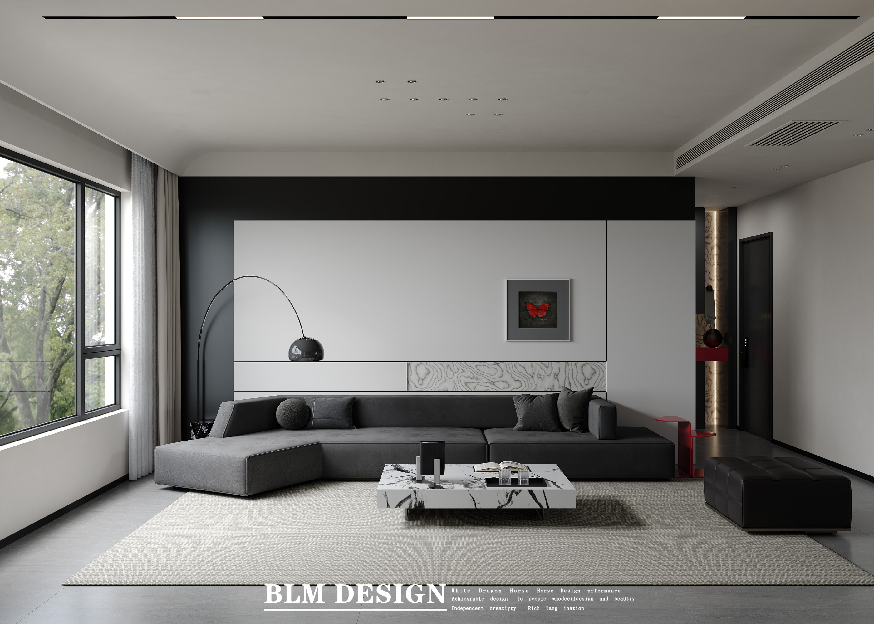 黑白灰家装案例[ID: 114902173]_建e效果图