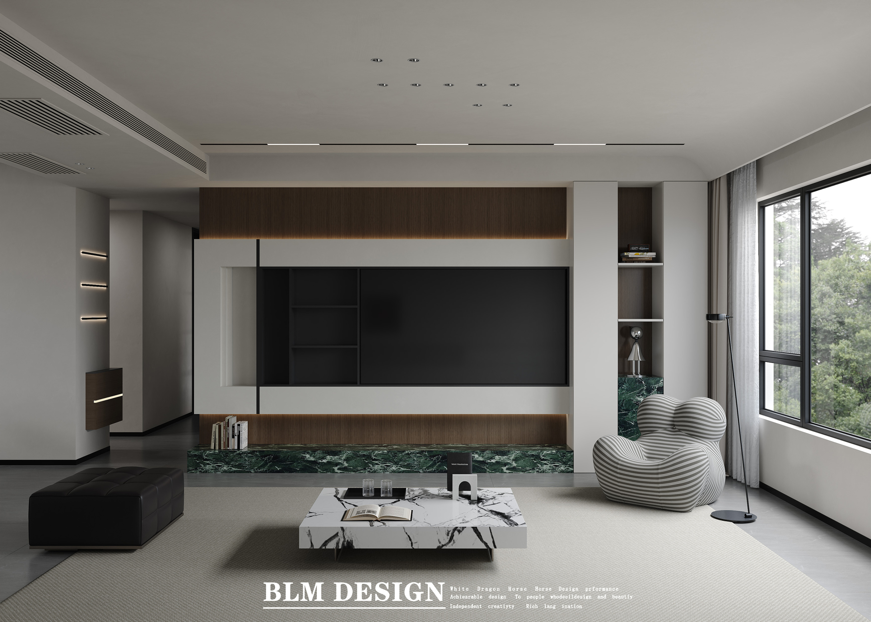 黑白灰家装案例[ID: 114902173]_建e效果图