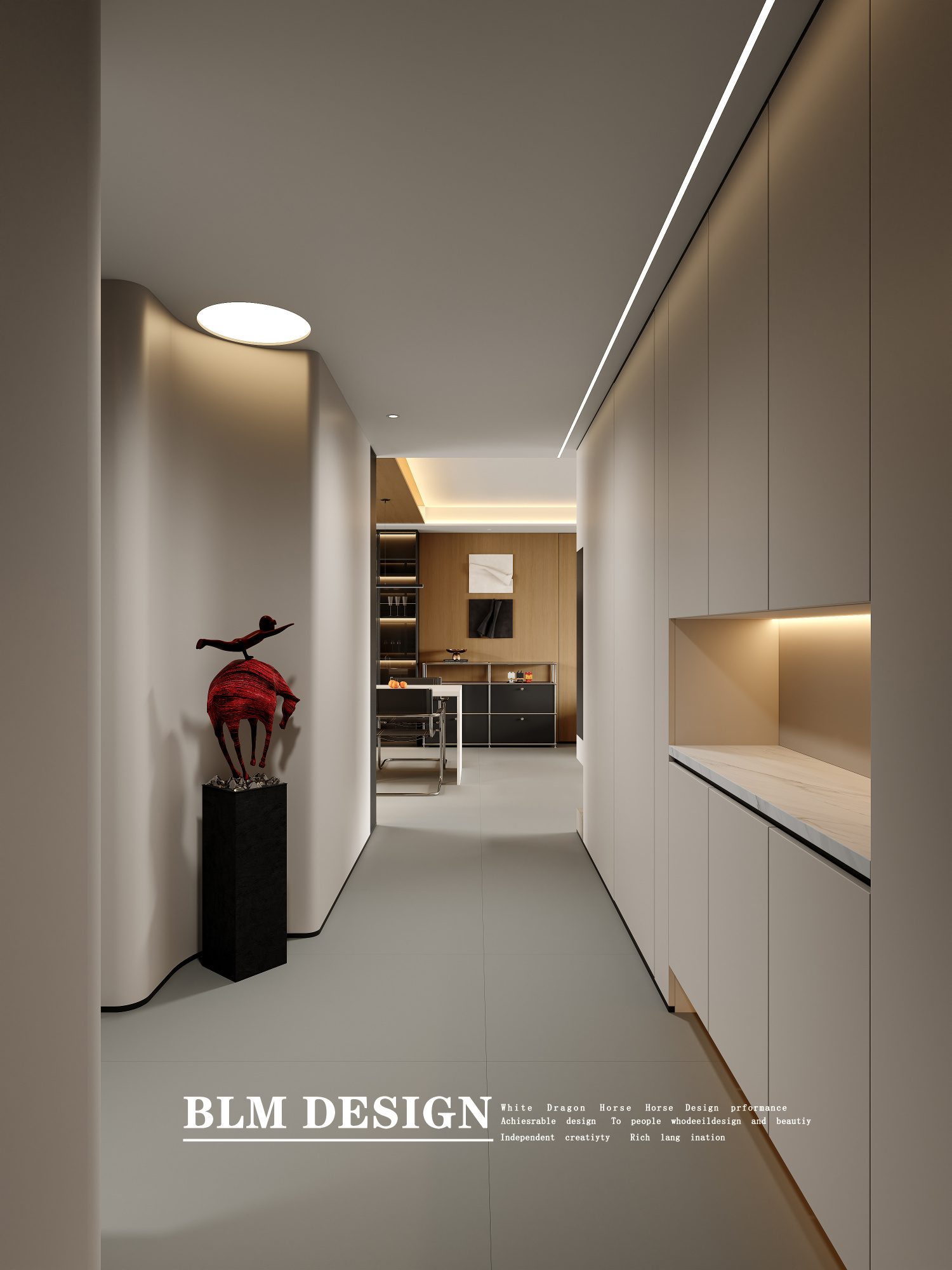 现代极简风-白龙马效果图[ID: 114902020]_建e效果图