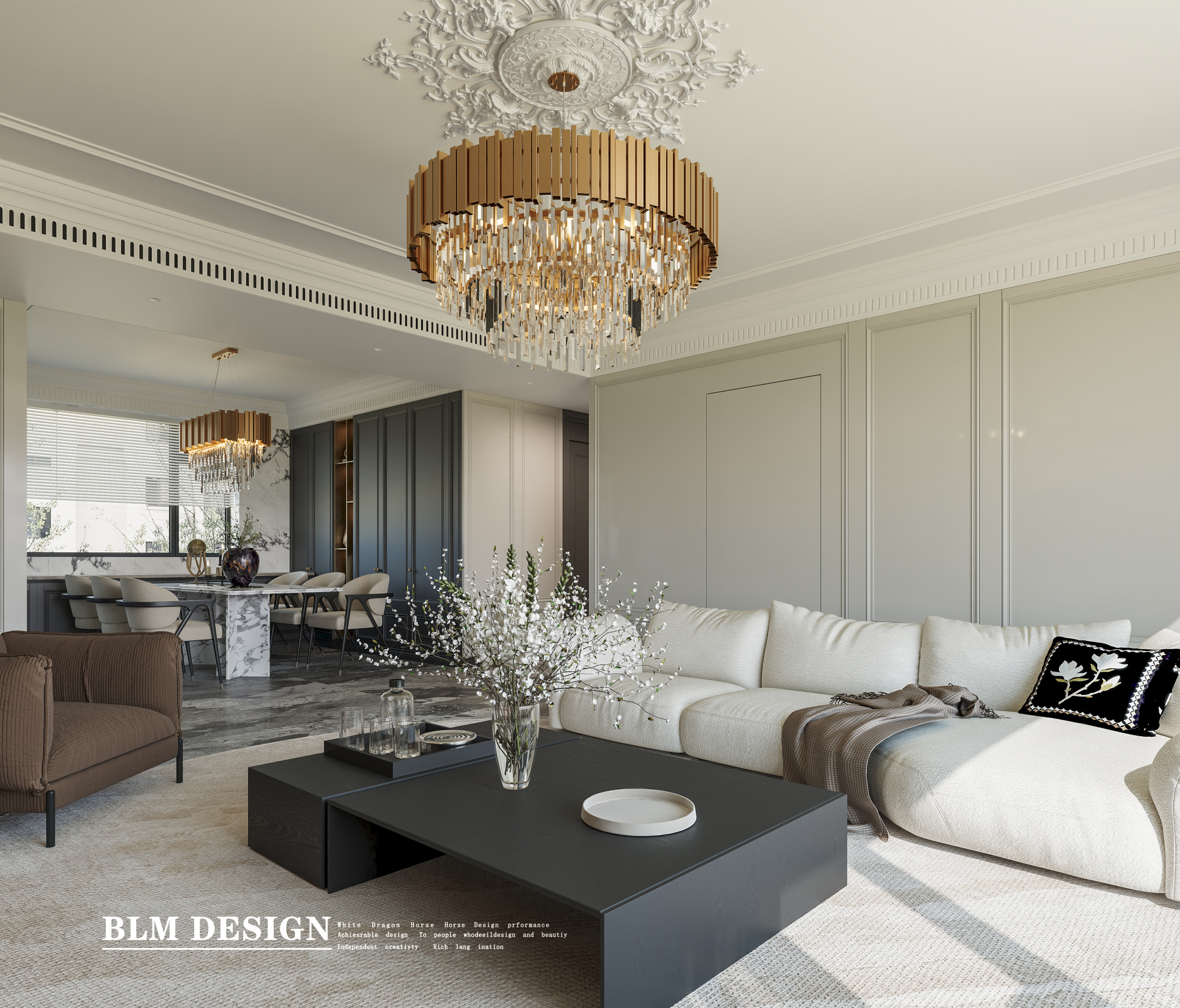 法式轻奢案例[ID: 114836697]_建e效果图