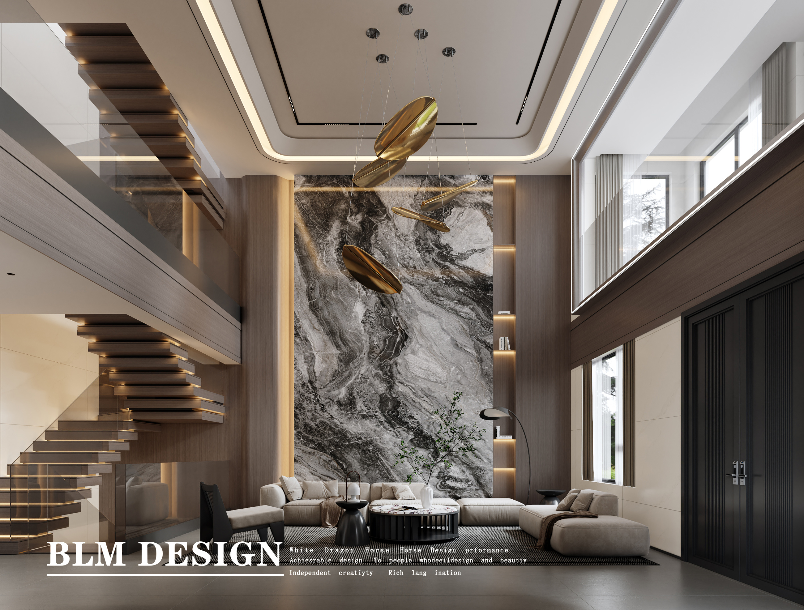 意式轻奢挑空别墅-白龙马效果图[ID: 114836731]_建e效果图