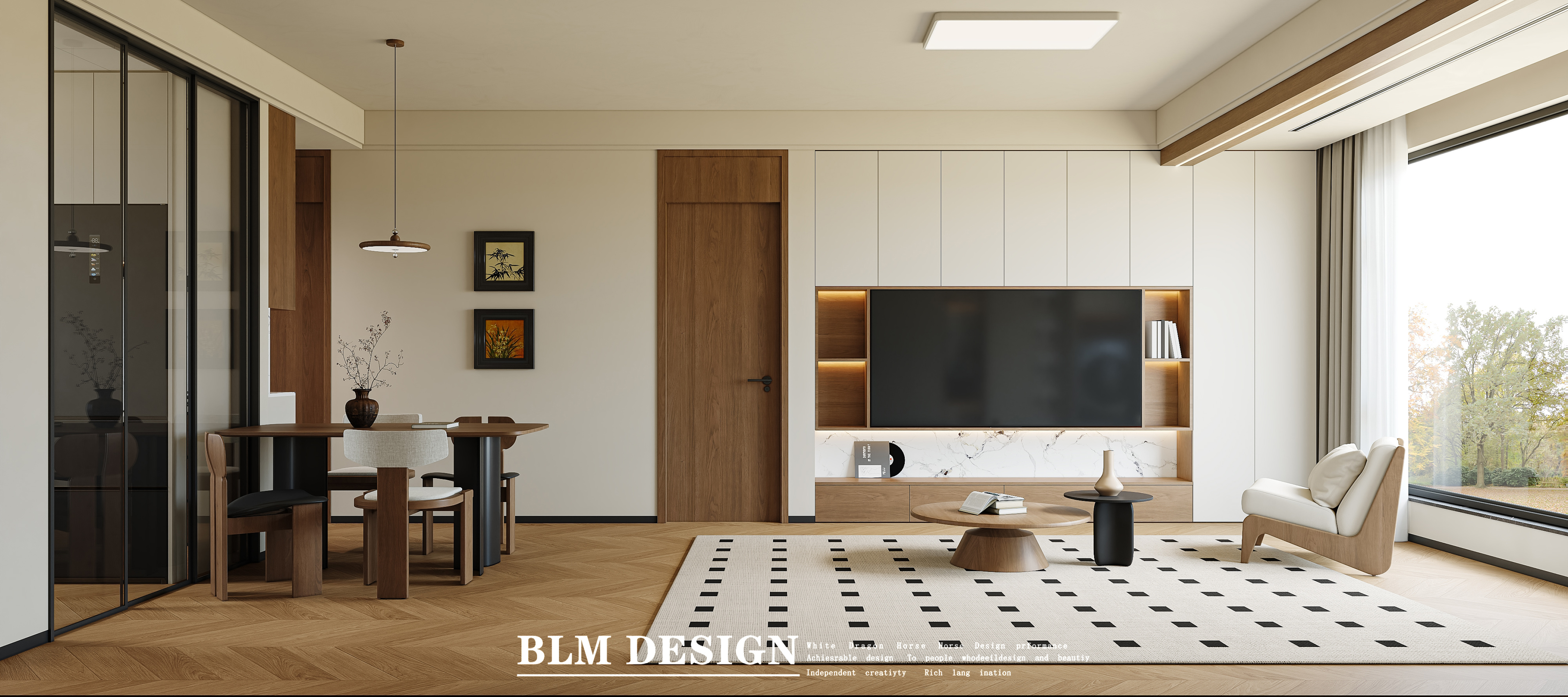 中古风家装设计案例[ID: 114836654]_建e效果图
