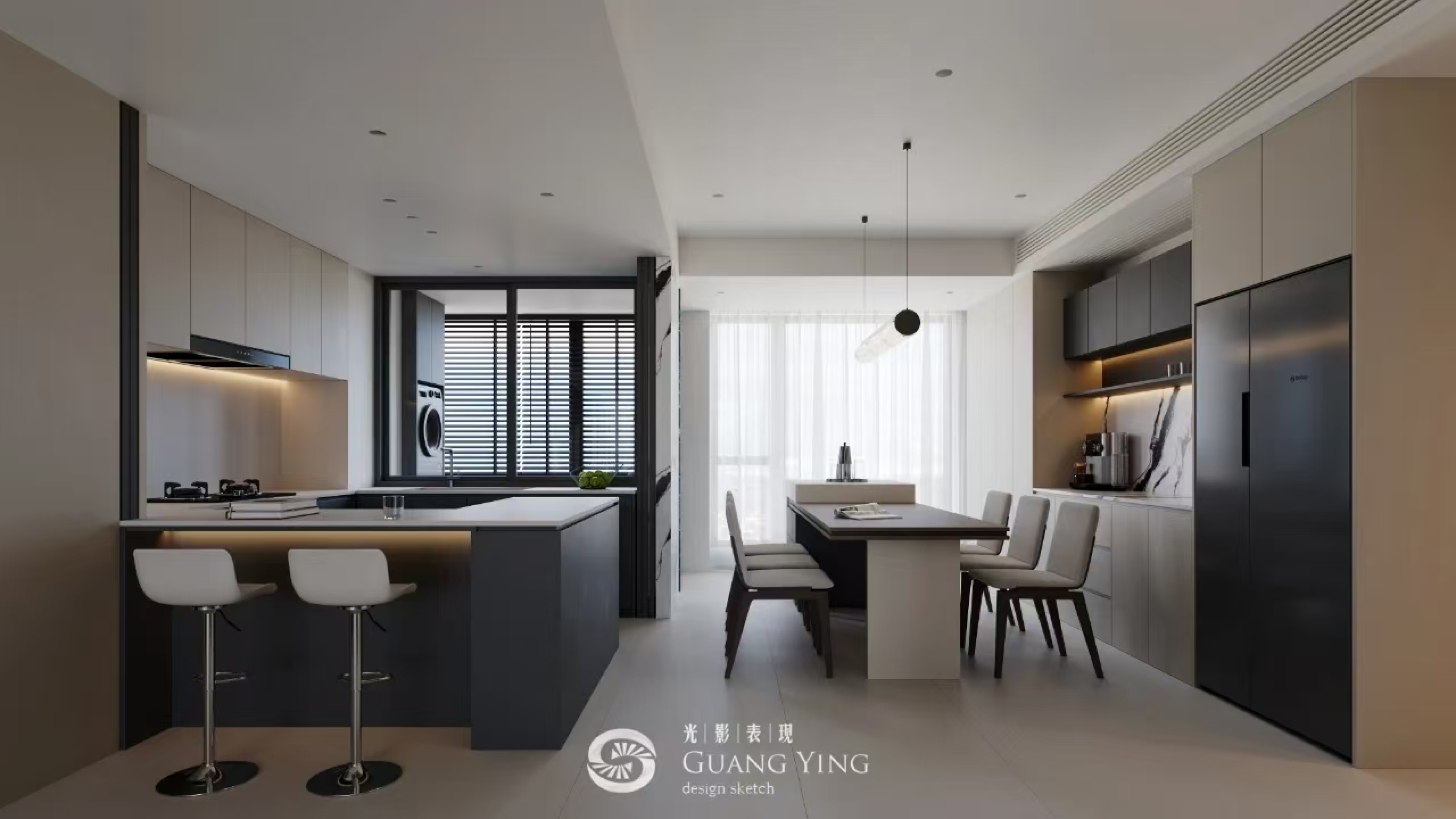 现代极简风格[ID: 114836629]_建e效果图