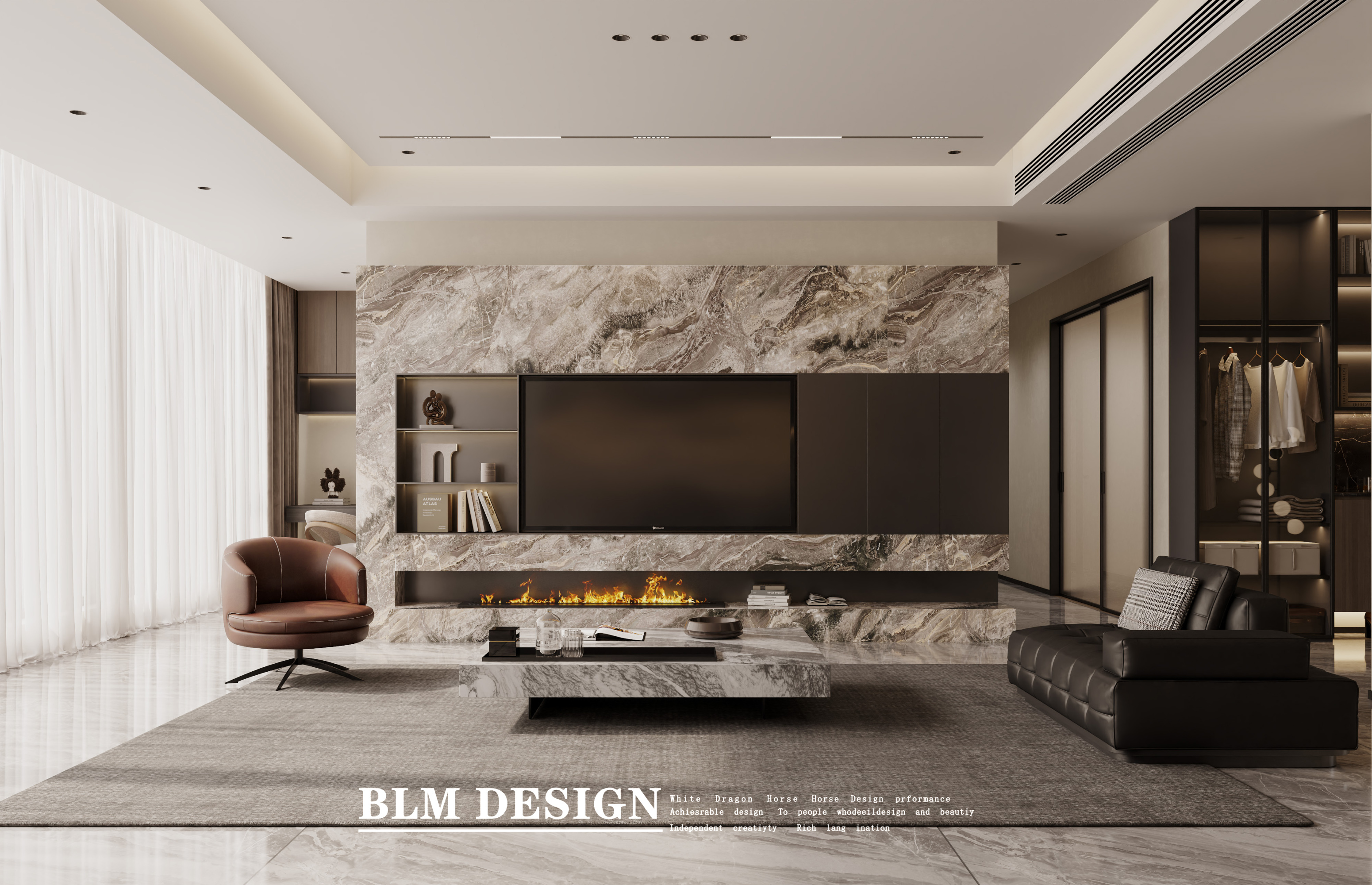 意式轻奢家装设计案例[ID: 114836502]_建e效果图