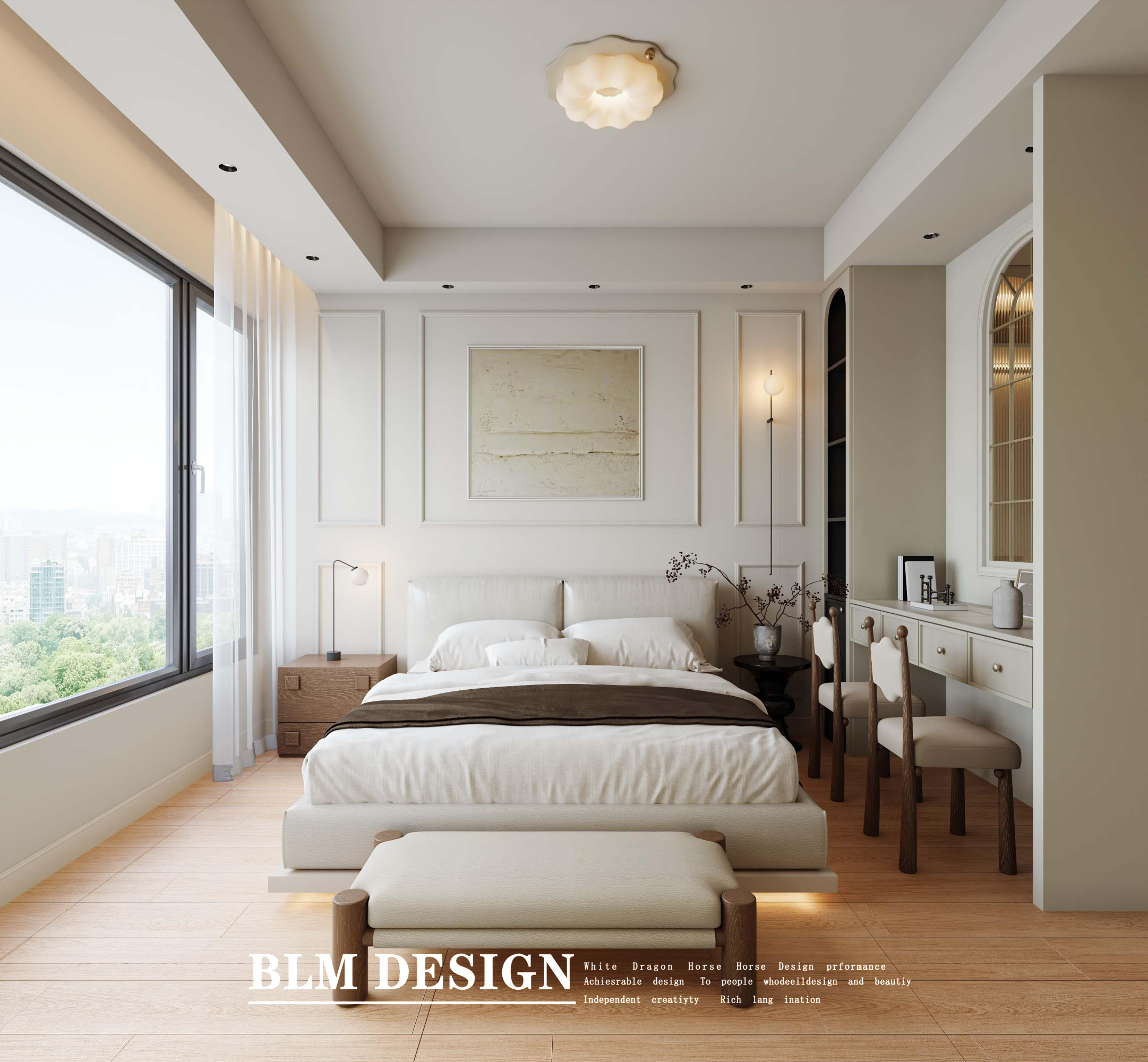 白龙马效果图-法式奶油[ID: 115033312]_建e效果图