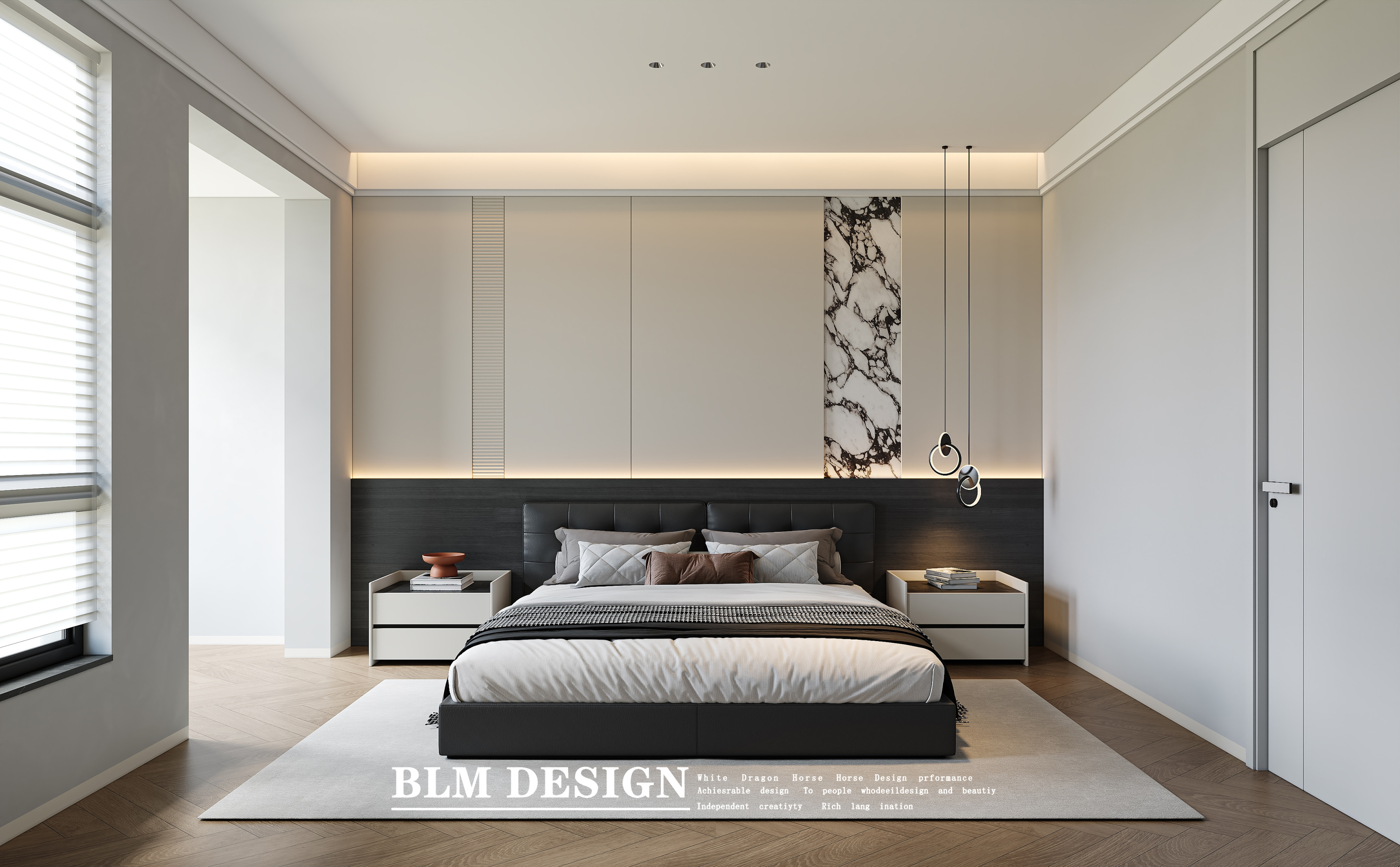 现代轻奢家装设计案例[ID: 115033315]_建e效果图