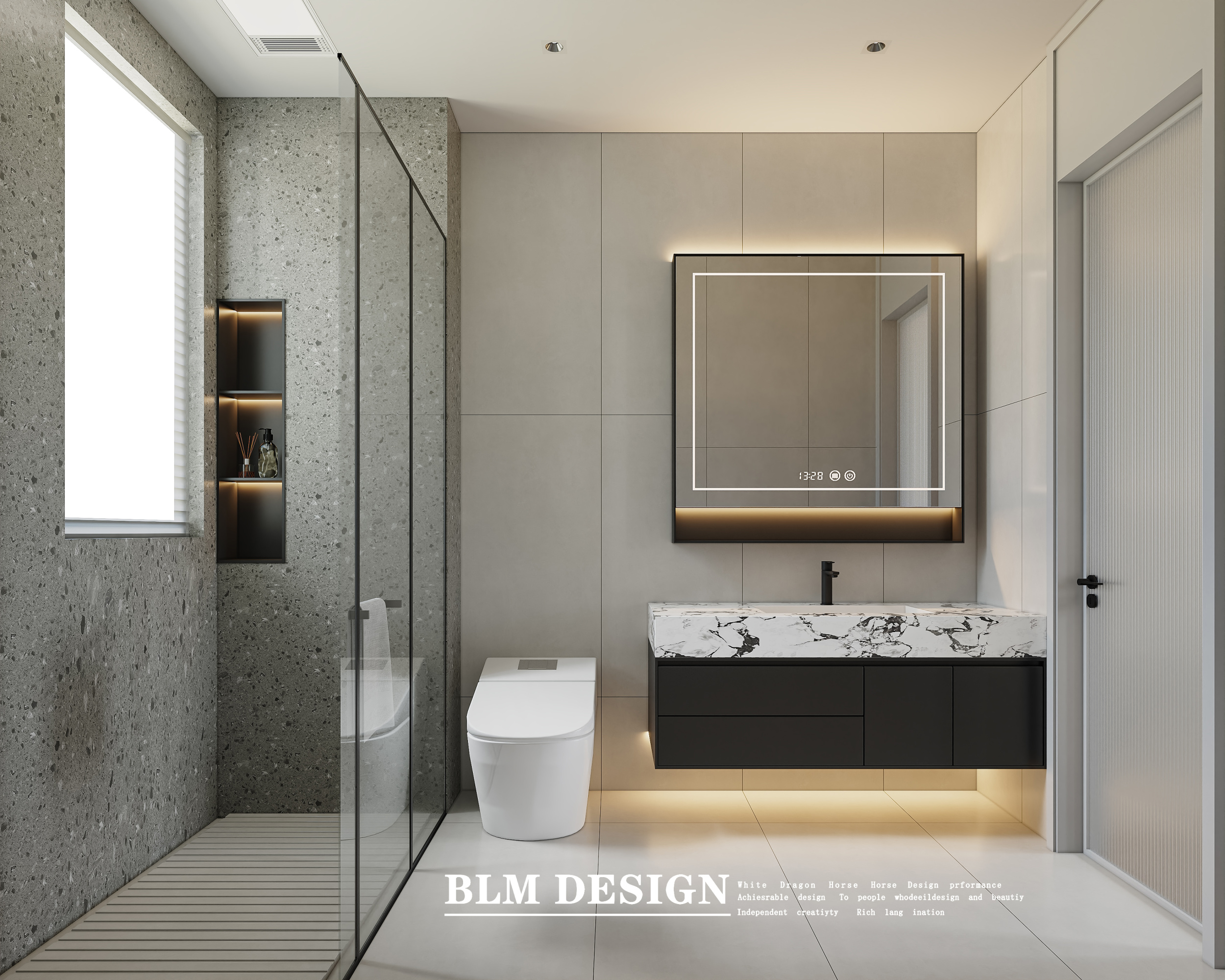 现代轻奢家装设计案例[ID: 115033315]_建e效果图
