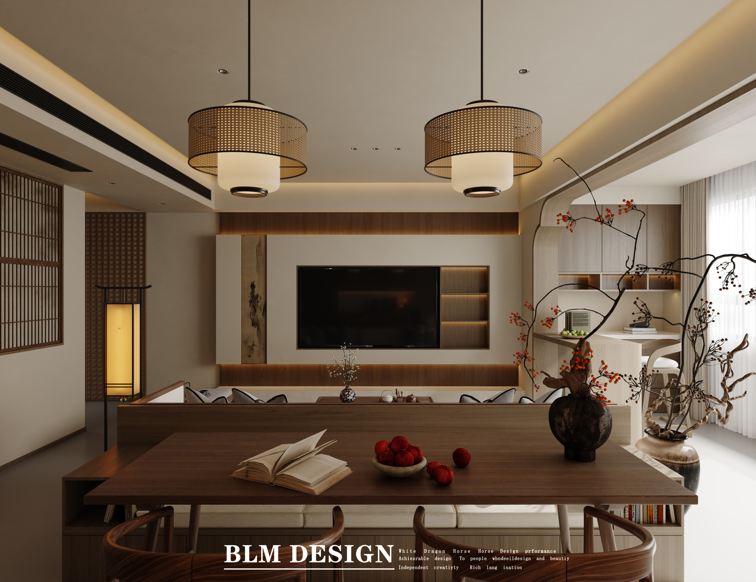 宋式客餐厅——白龙马效果图[ID: 115033222]_建e效果图