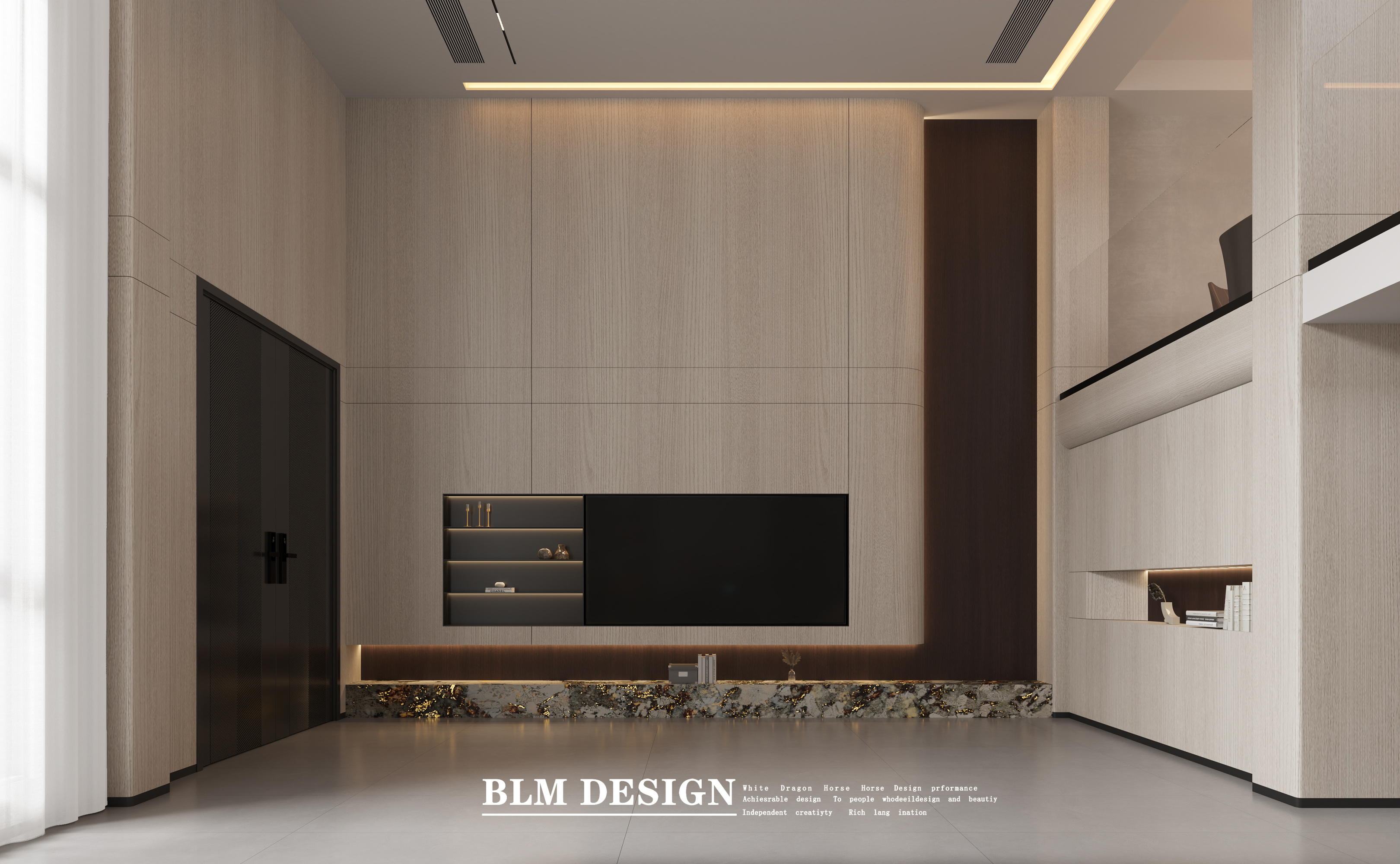 现代挑空别墅——白龙马效果图[ID: 114967777]_建e效果图