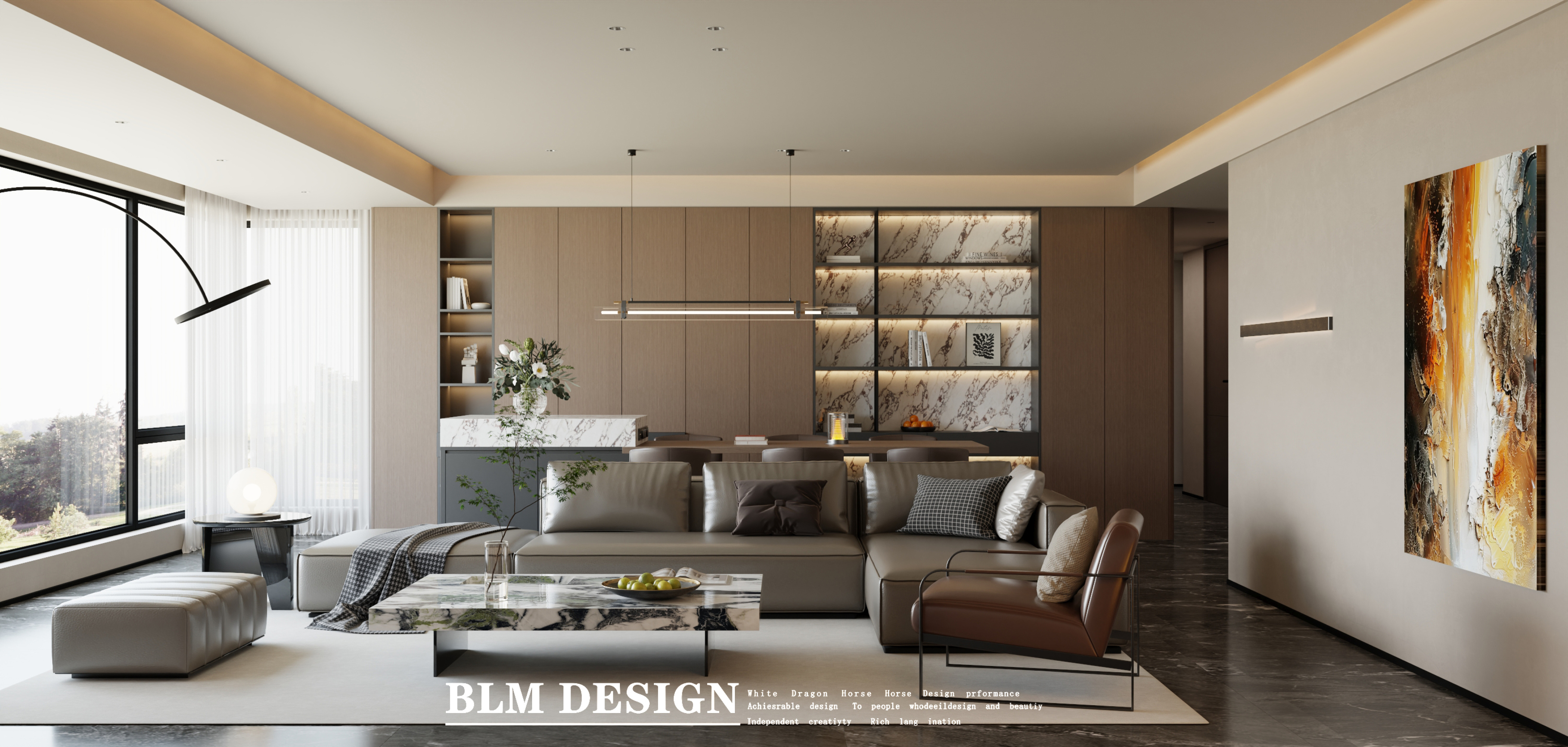 现代--白龙马效果图[ID: 115623129]_建e效果图