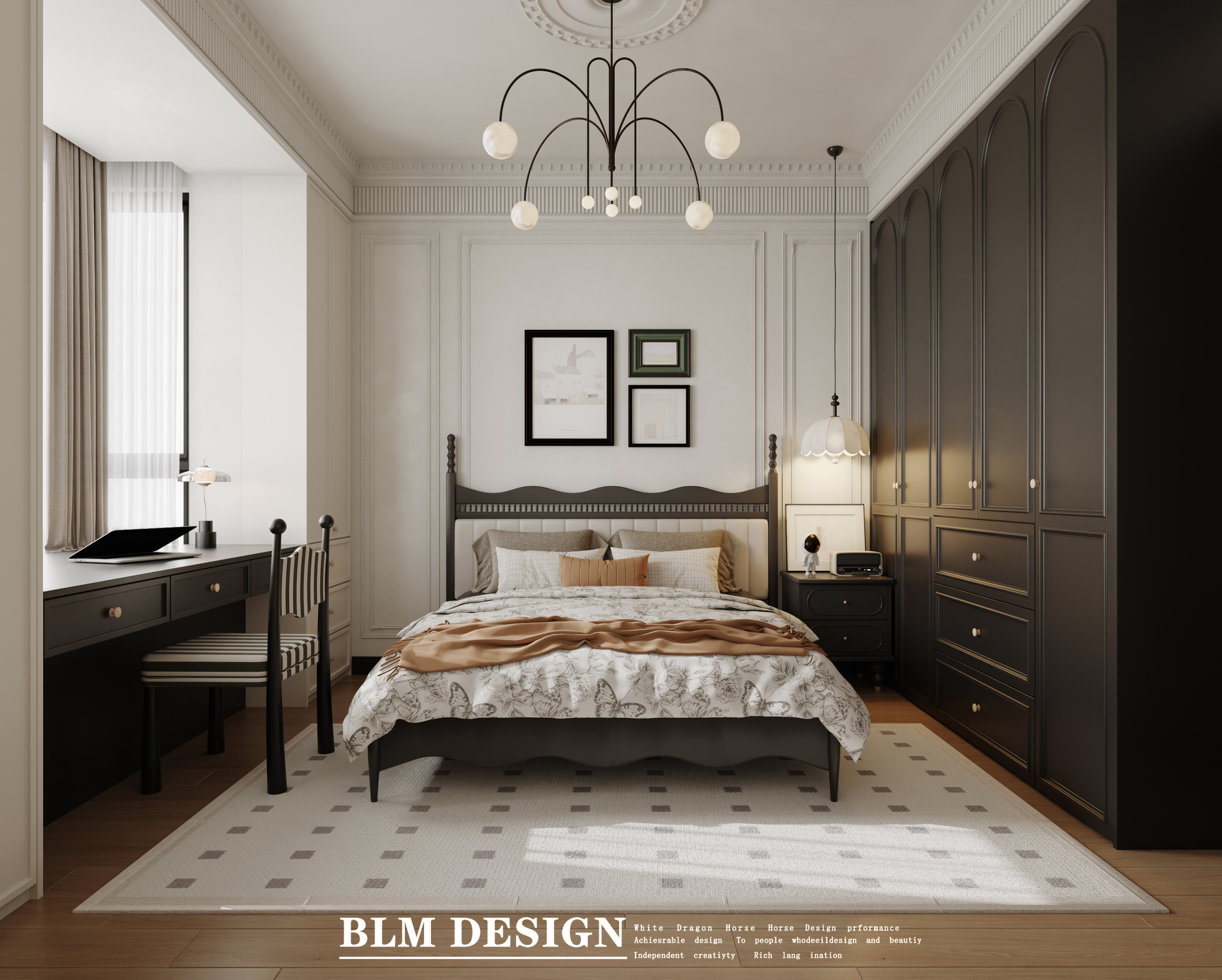 法式复古设计案例分享[ID: 115623128]_建e效果图
