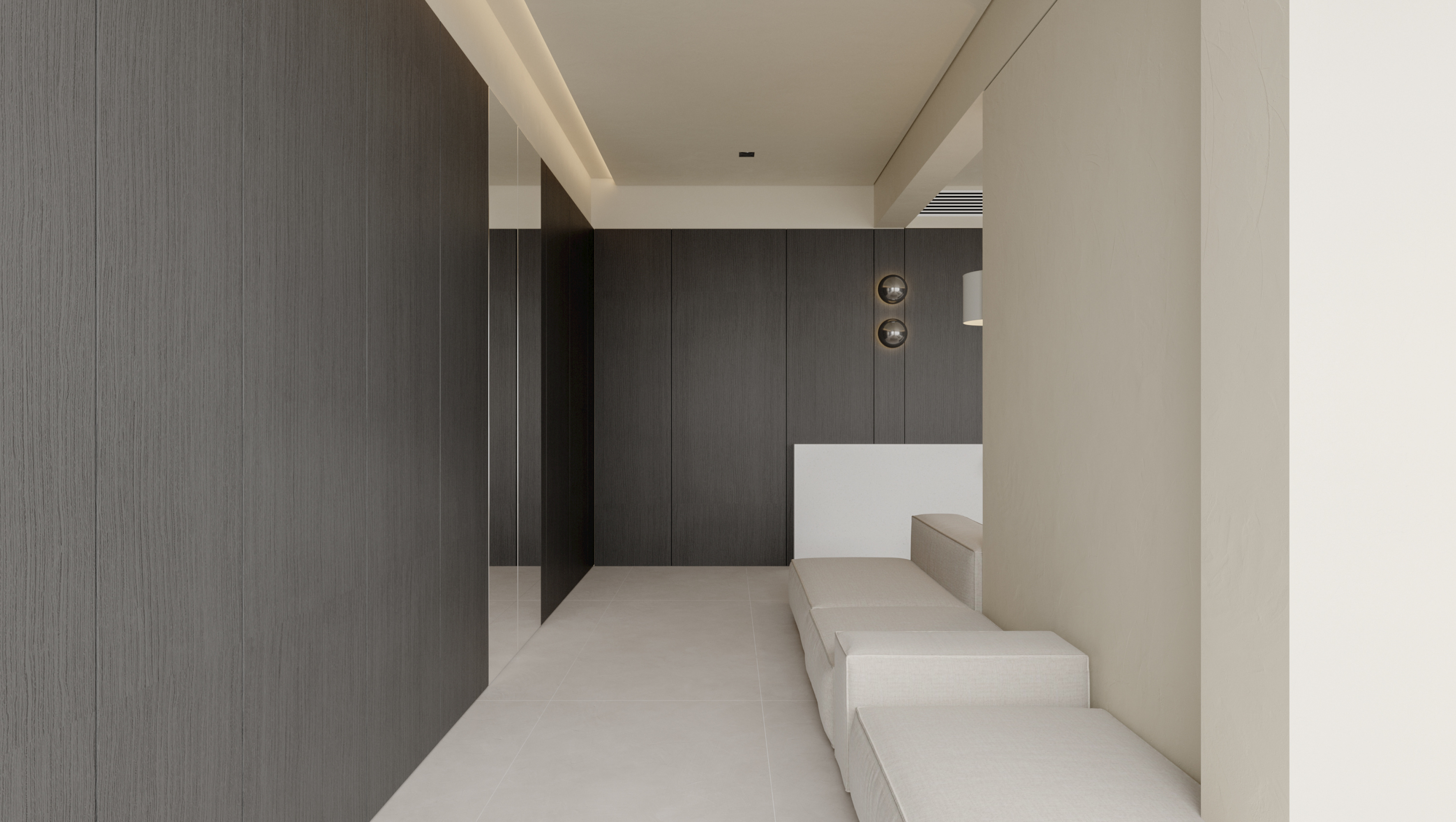 现代极简家装设计效果图 黑白灰 客厅卧室餐厅[ID: 115622975]_建e效果图