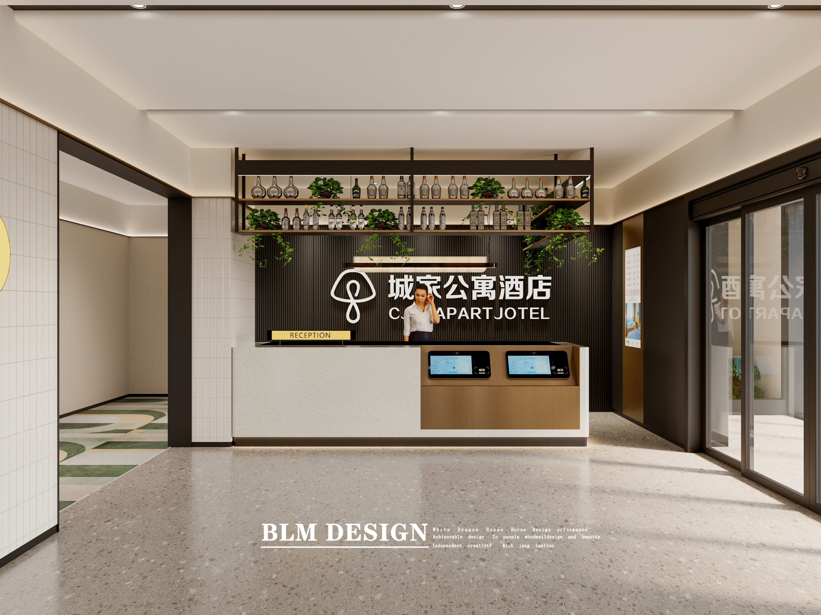 公寓式酒店设计案例分享—白龙马效果图[ID: 115819578]_建e效果图