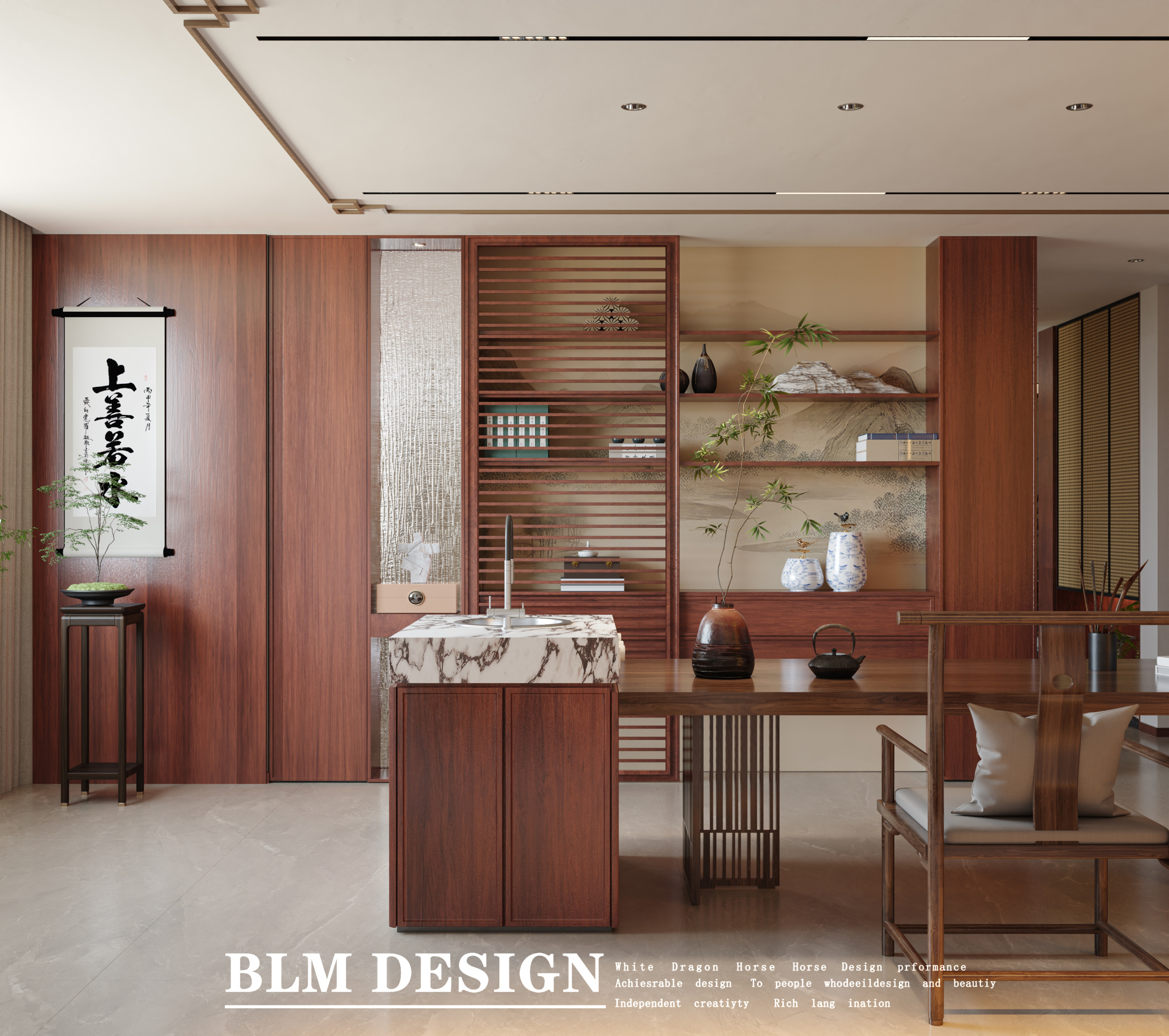 新中式家装分享[ID: 115819628]_建e效果图