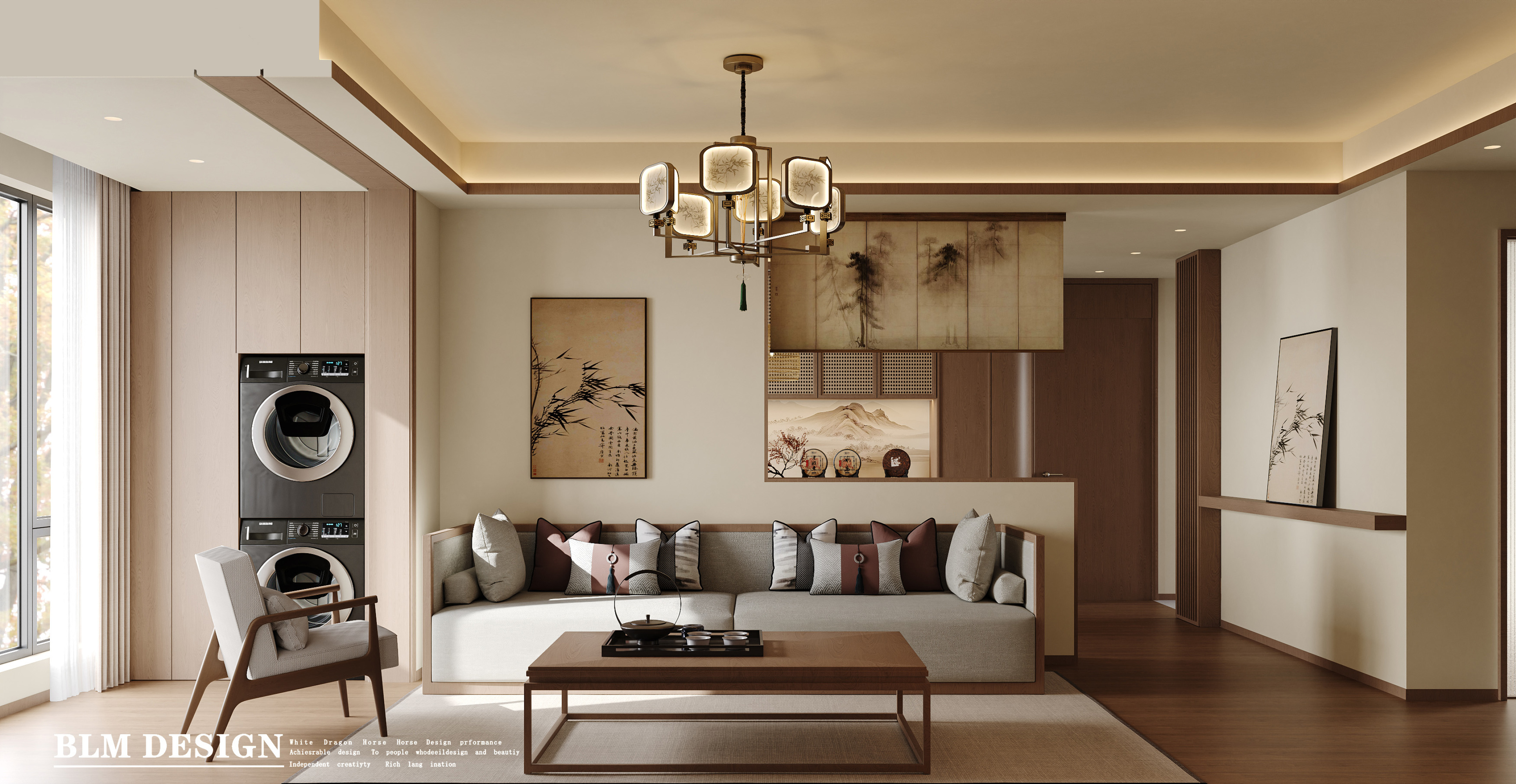 中式风格家装案例分享[ID: 115819599]_建e效果图