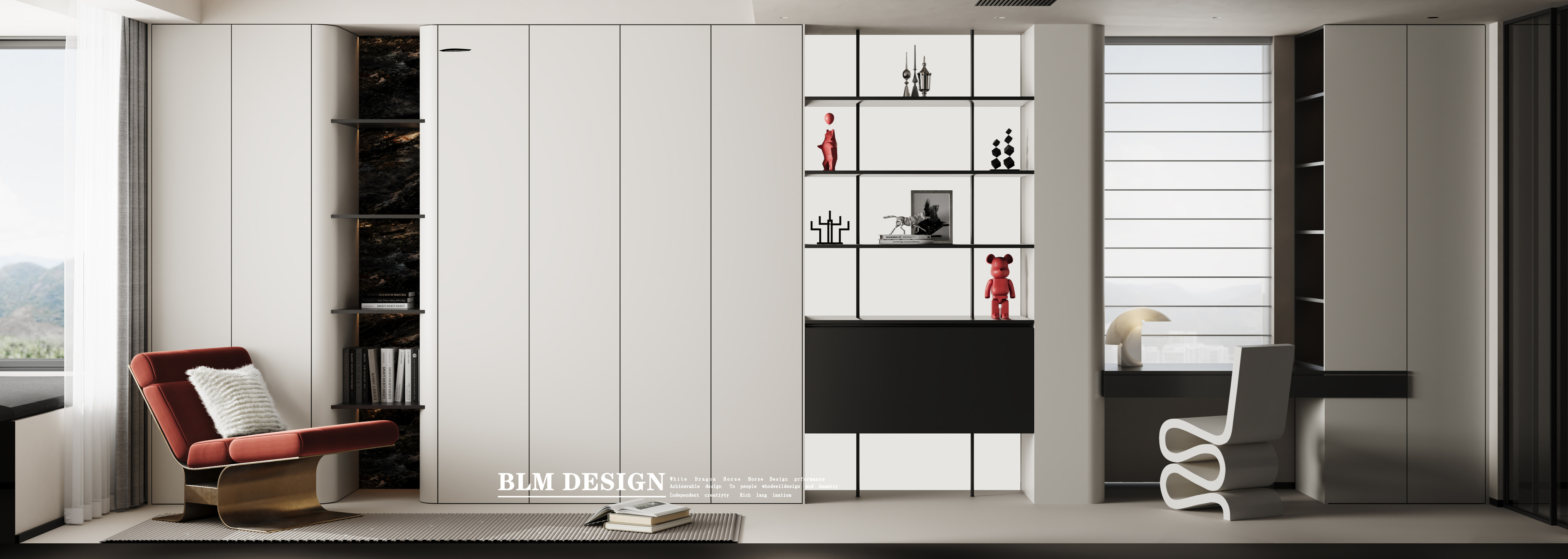 现代轻奢-白龙马效果图[ID: 115754157]_建e效果图