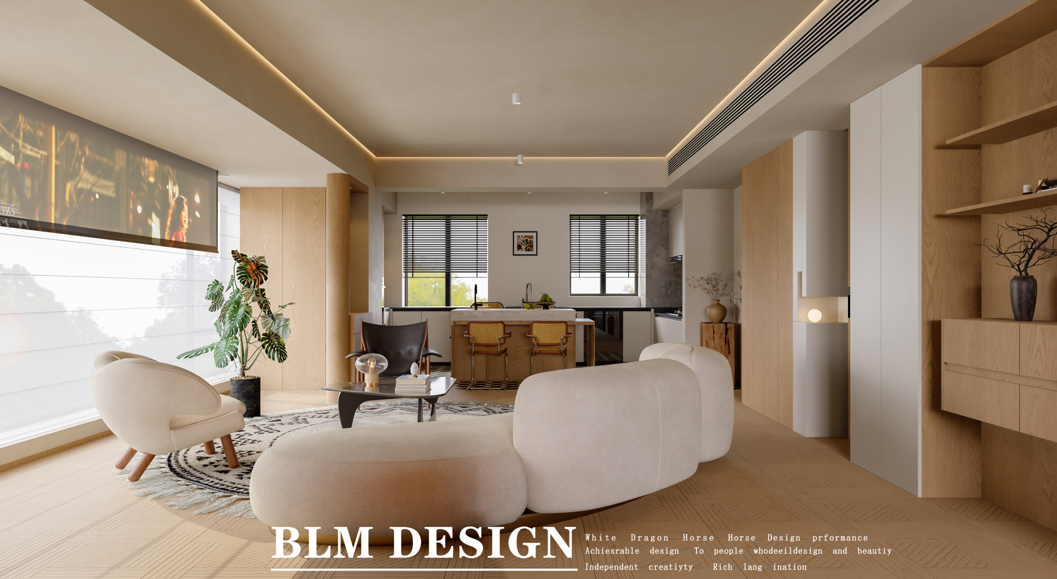 原木风客餐厅——白龙马效果图[ID: 115754014]_建e效果图