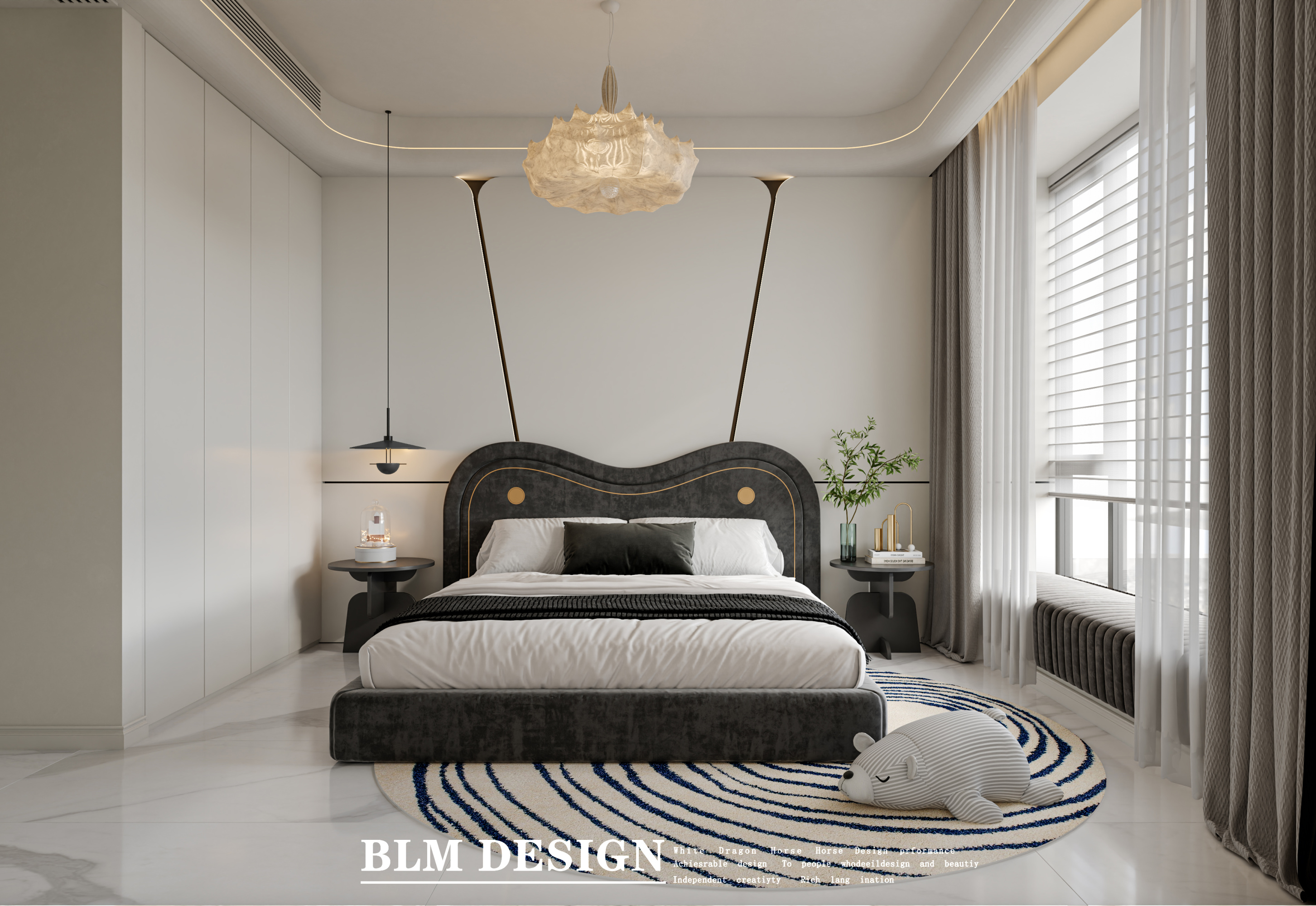 现代客餐厅——白龙马效果图[ID: 115754115]_建e效果图
