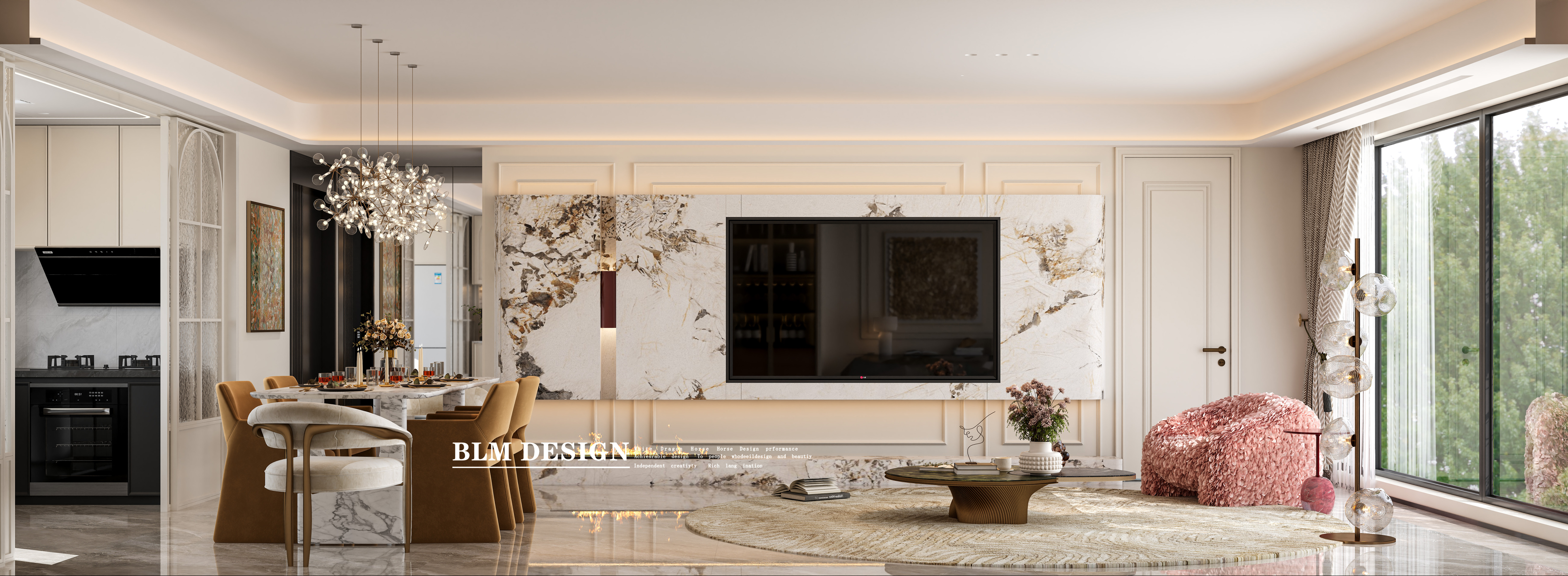 现代轻奢风-白龙马效果图[ID: 115754114]_建e效果图