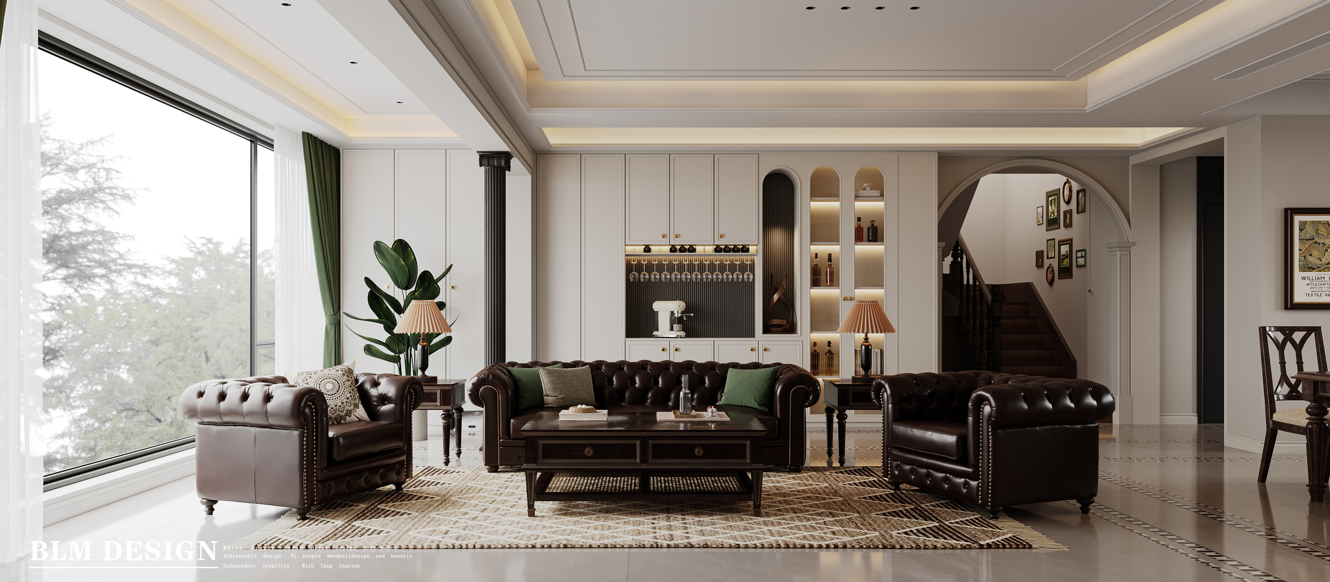美式风——白龙马效果图[ID: 115754038]_建e效果图