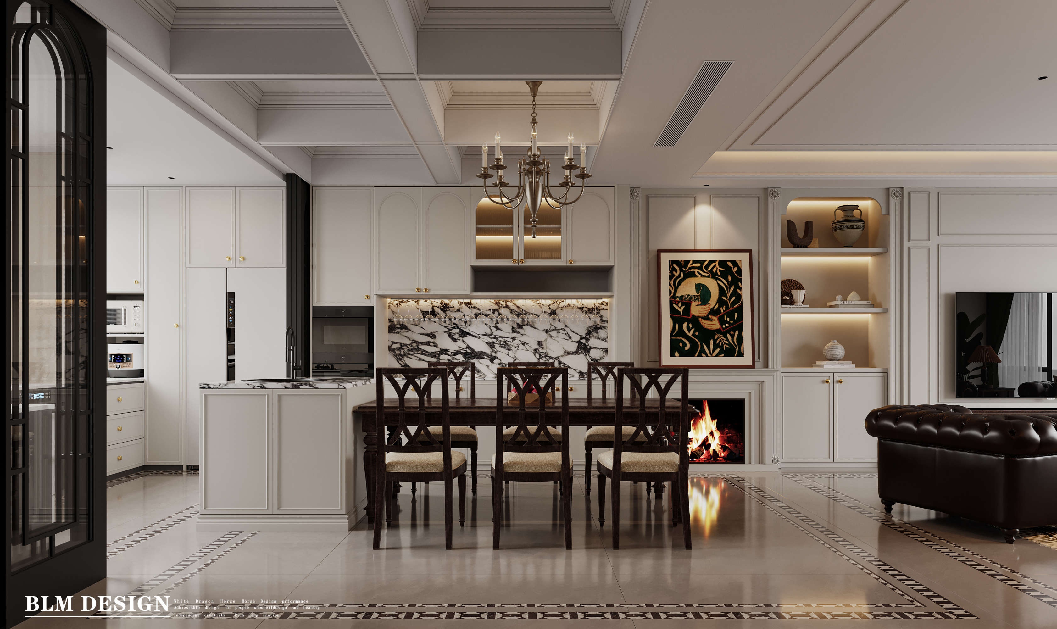 美式风——白龙马效果图[ID: 115754038]_建e效果图