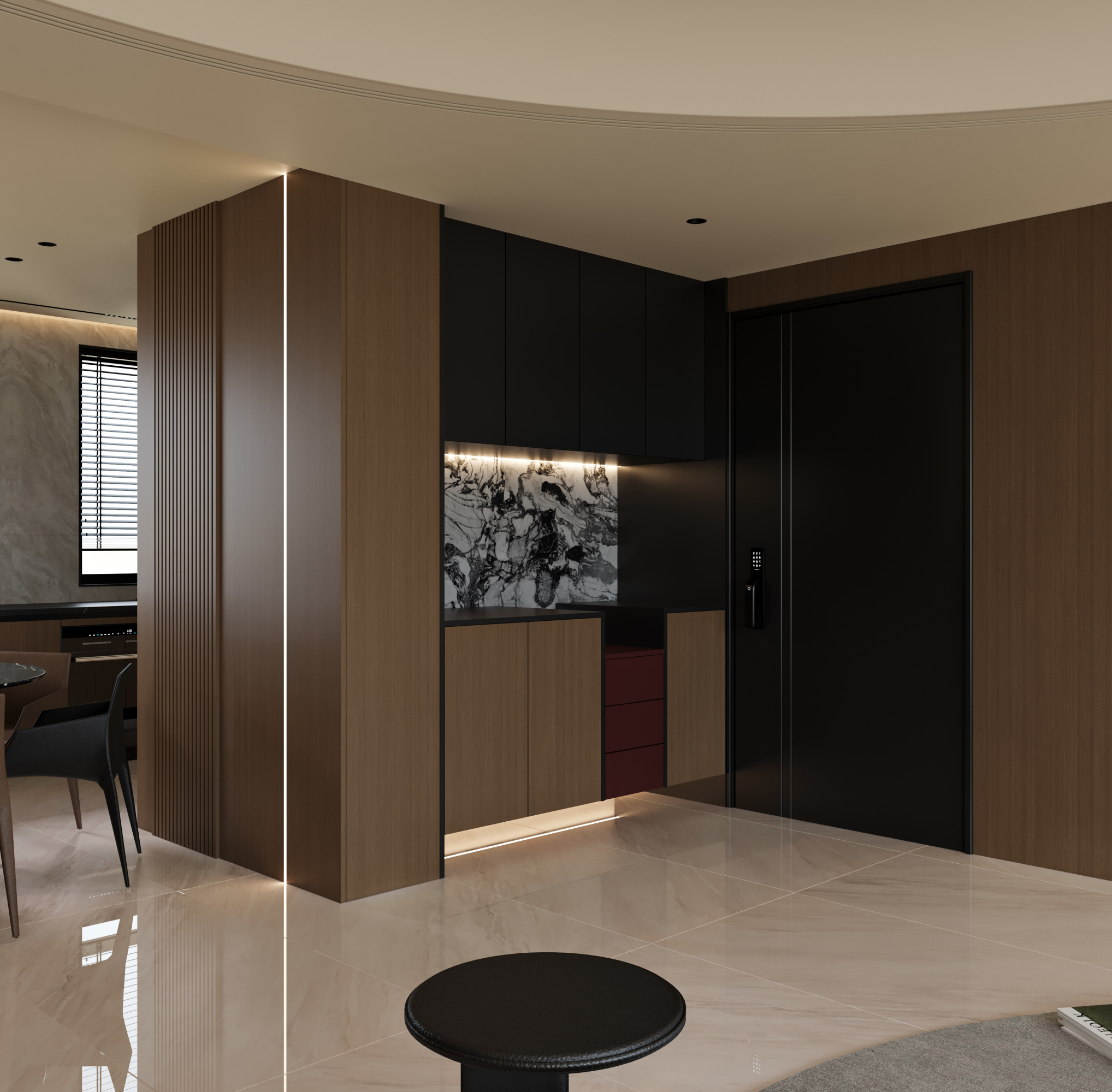 意式轻奢大平层——艺米案例[ID: 115426557]_建e效果图