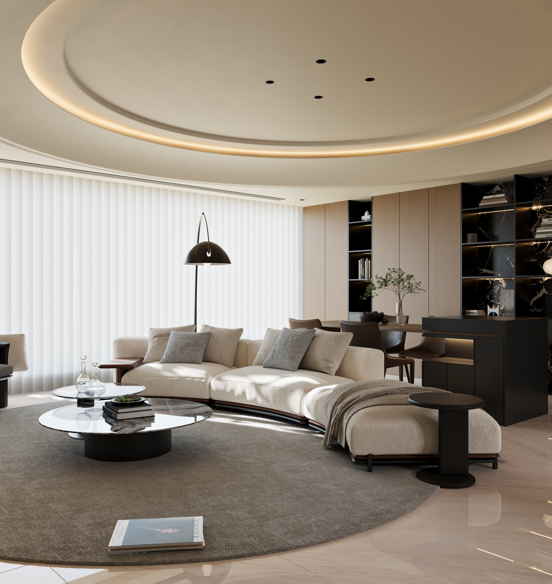 意式轻奢大平层——艺米案例[ID: 115426557]_建e效果图