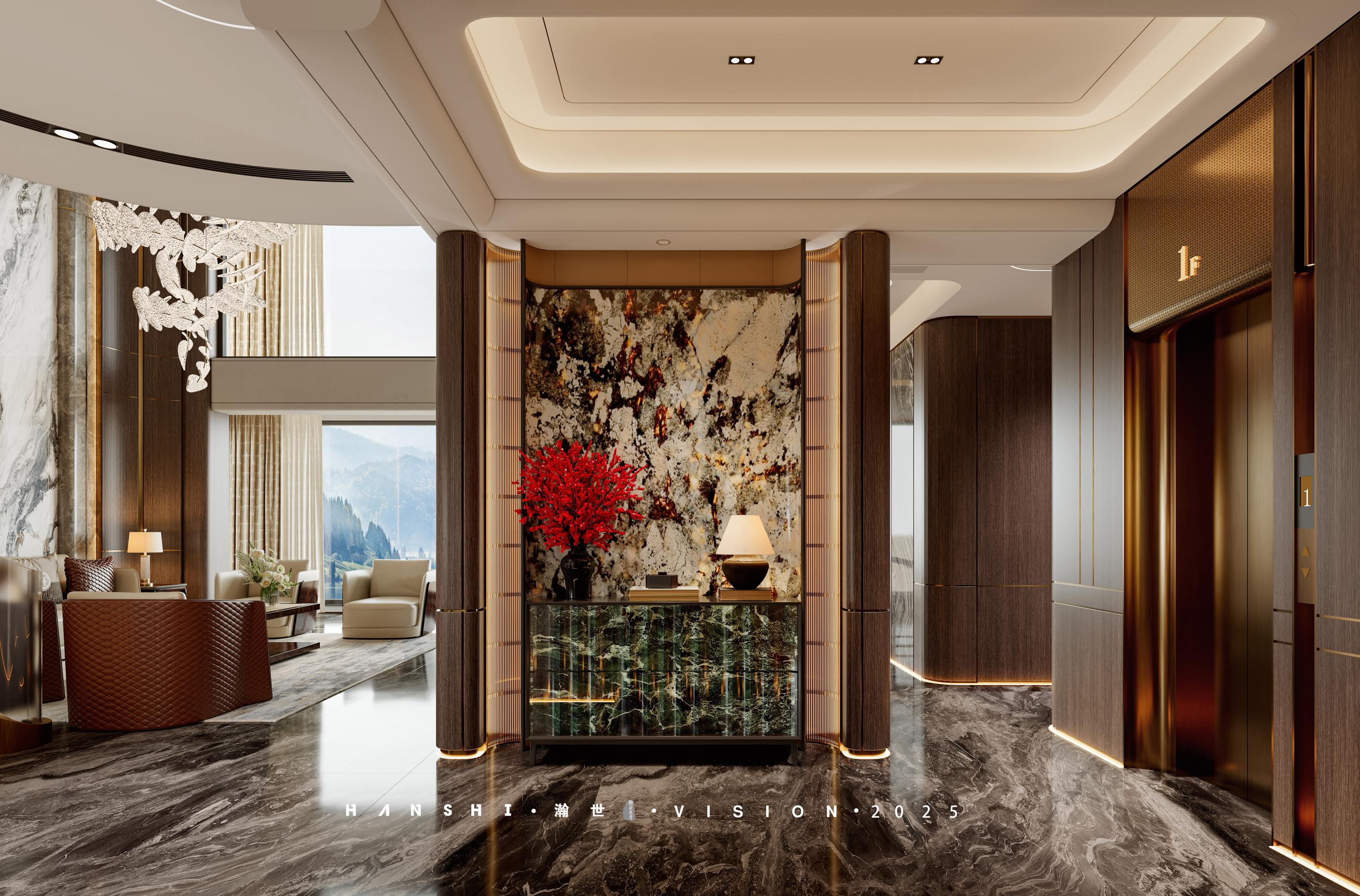 现代轻奢别墅[ID: 115426341]_建e效果图