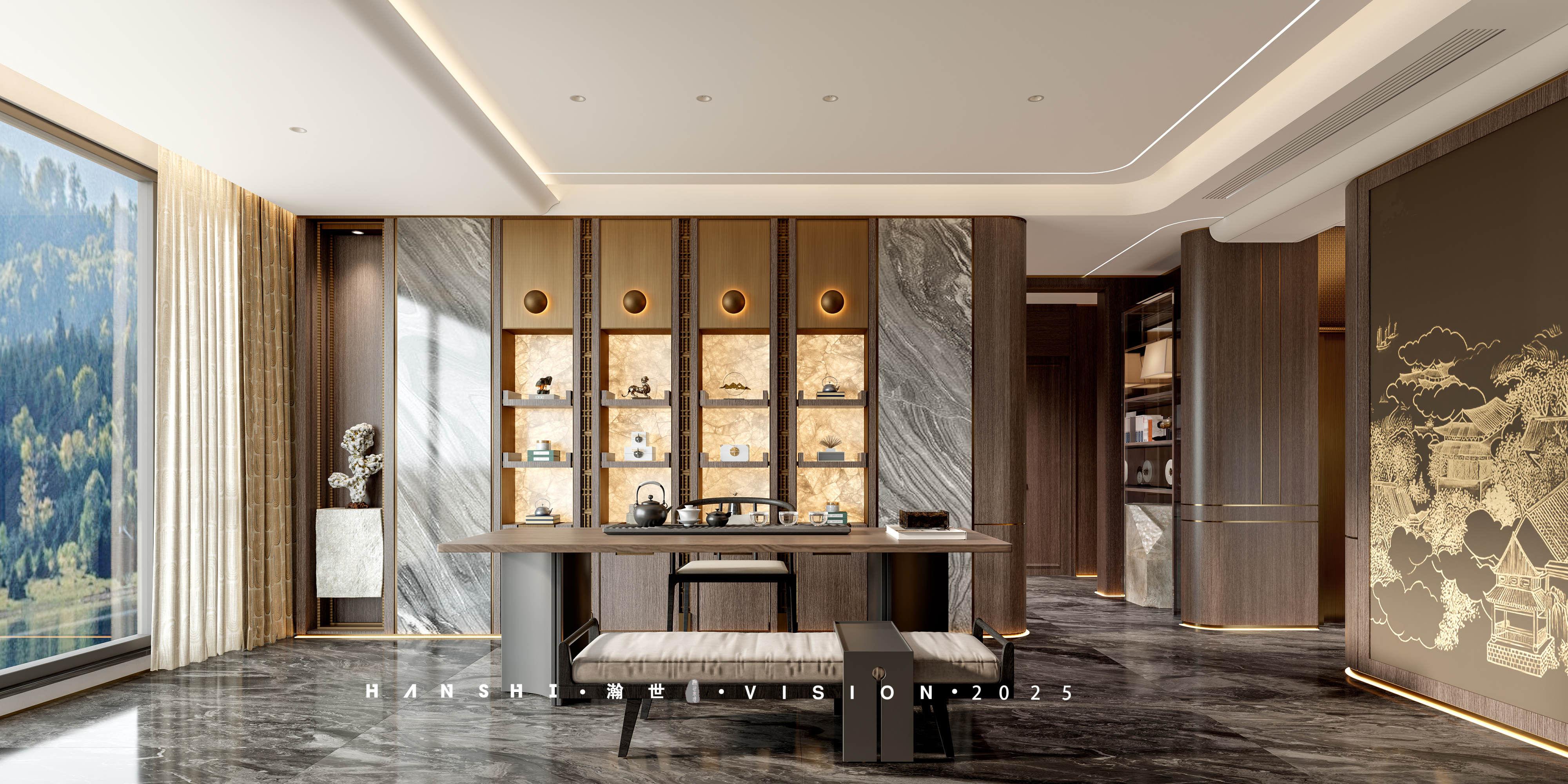 现代轻奢别墅[ID: 115426341]_建e效果图