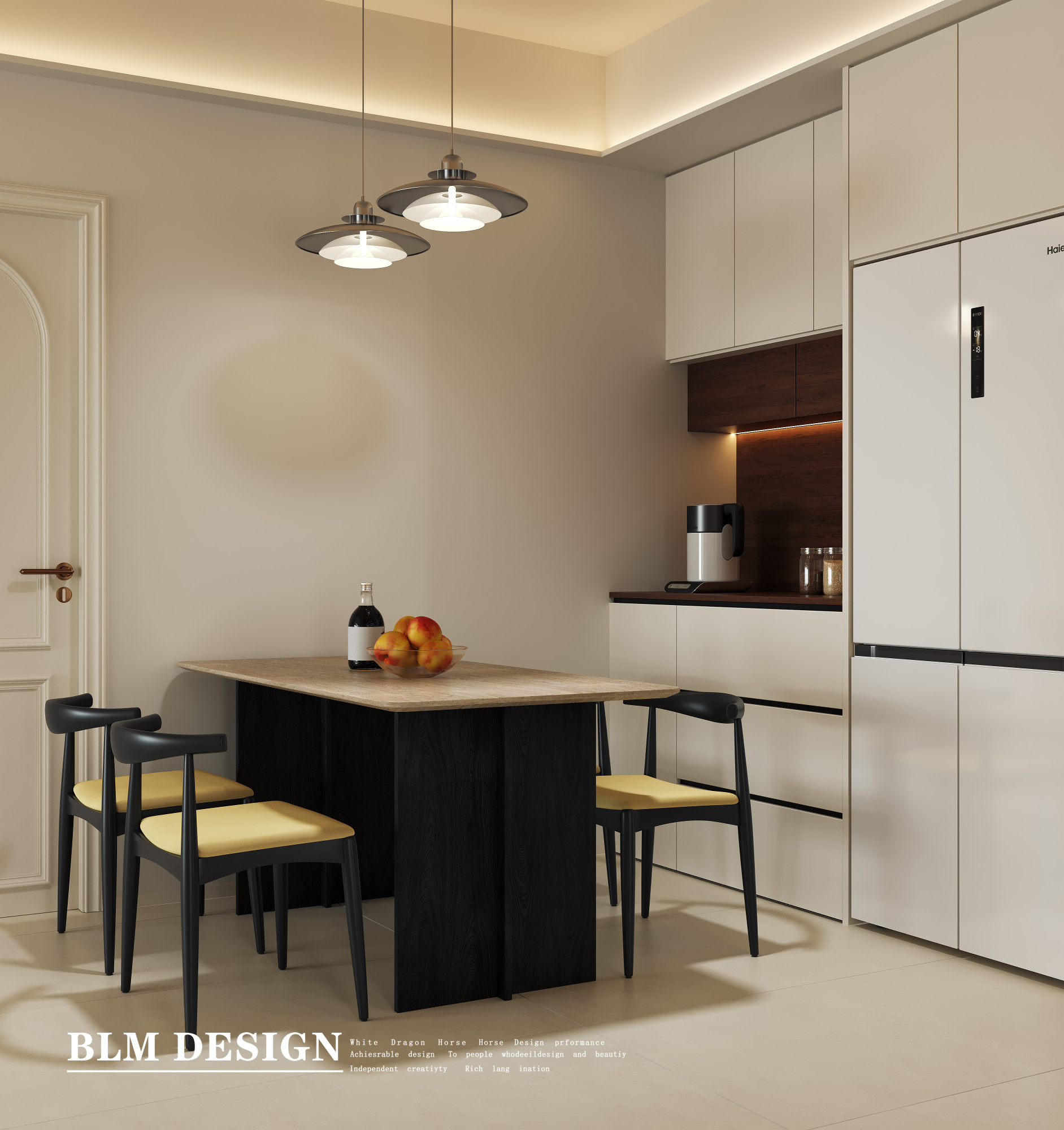 现代客餐厅——白龙马效果图[ID: 115426373]_建e效果图