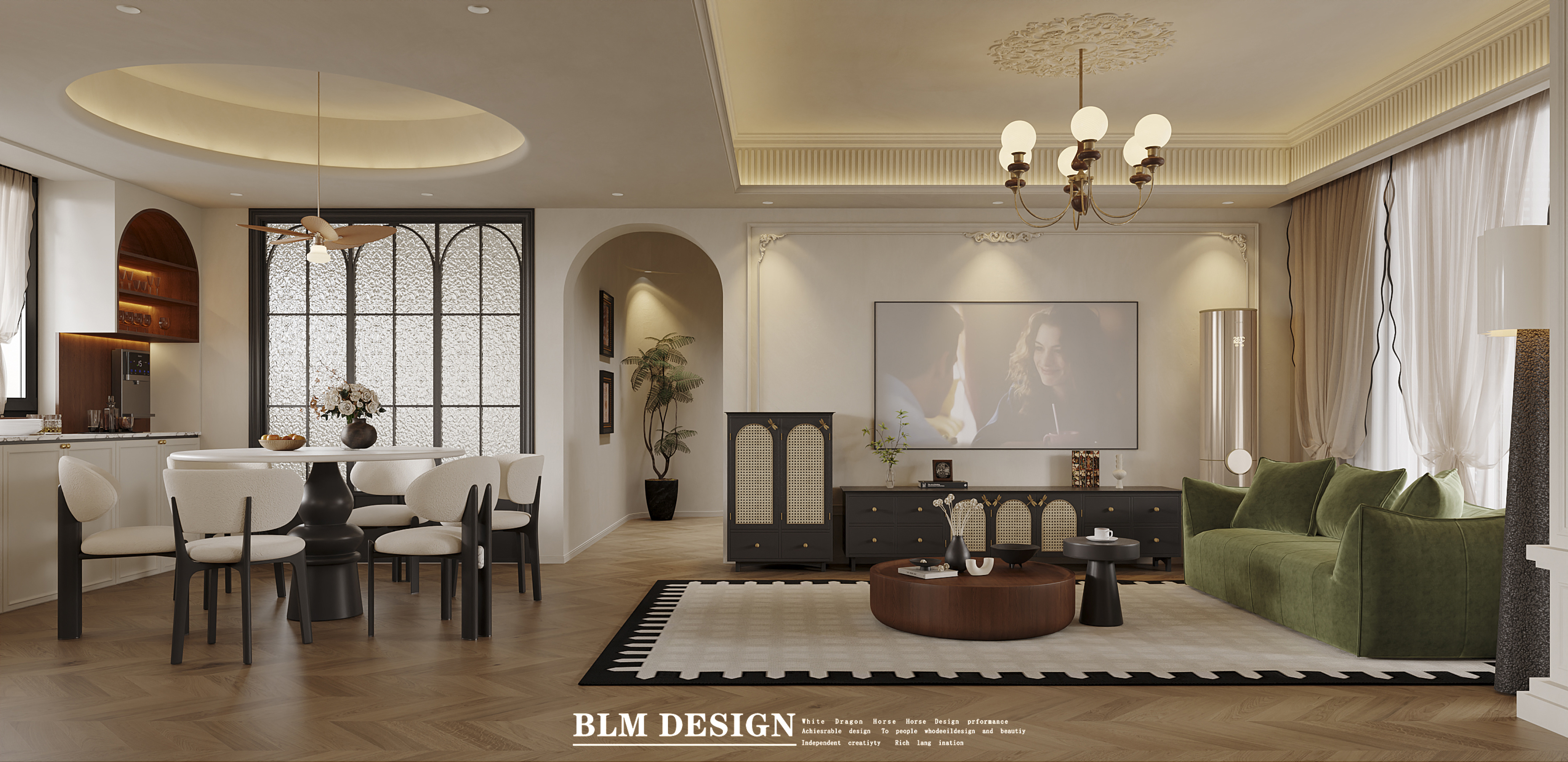 法式家装案例分享——白龙马[ID: 115360913]_建e效果图