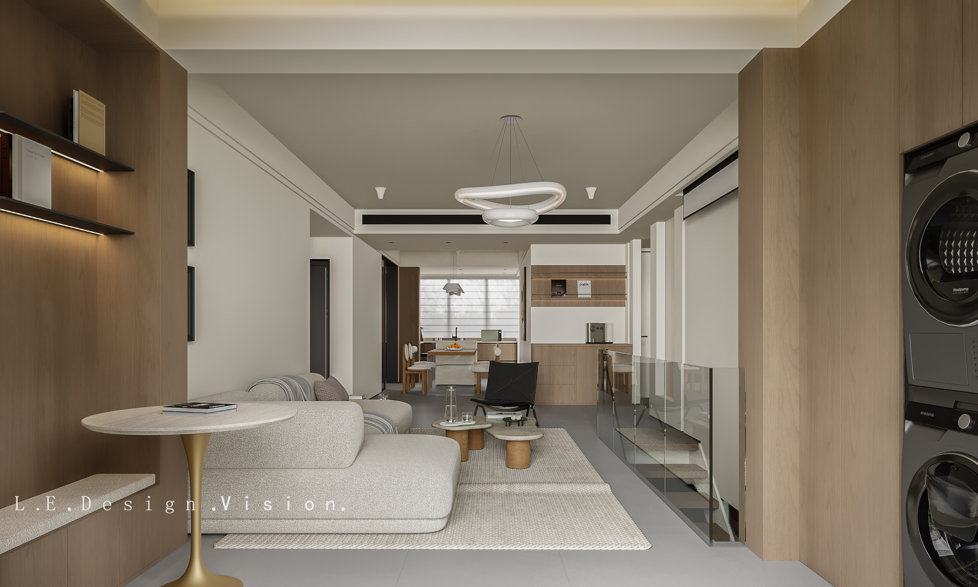 简约现代原木风[ID: 115360944]_建e效果图